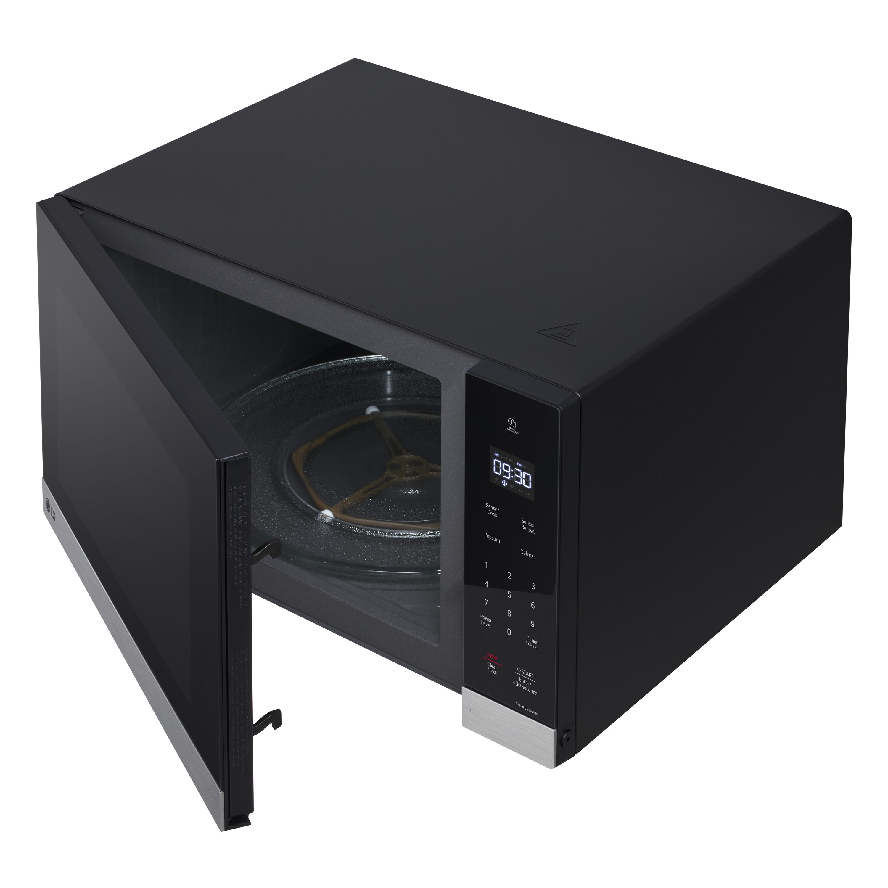 Microondas de mostrador LG de 2 pies cúbicos y 1200 vatios con controles de cocción sensorial (Acero inoxidable) MSER2090S.