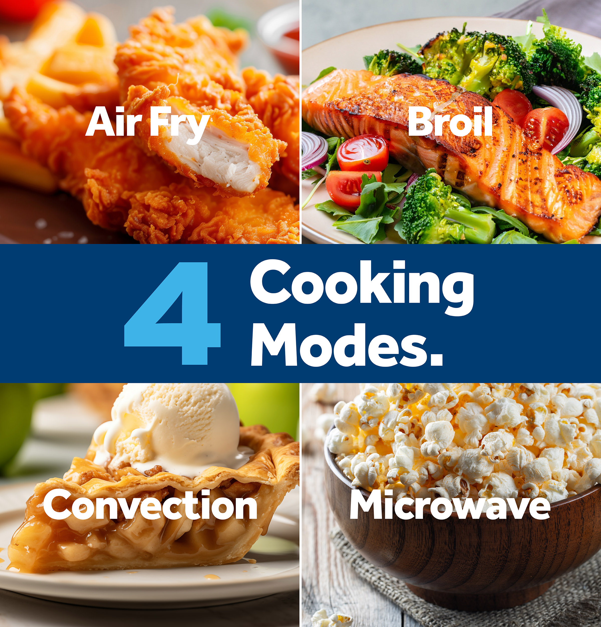 Microondas de Convección y Freidora de Aire de Mostrador de Acero Inoxidable de 1.0 pies cúbicos (menos de 1.5 pies cúbicos) y 1050 vatios de Potencia de General Electric (GE)