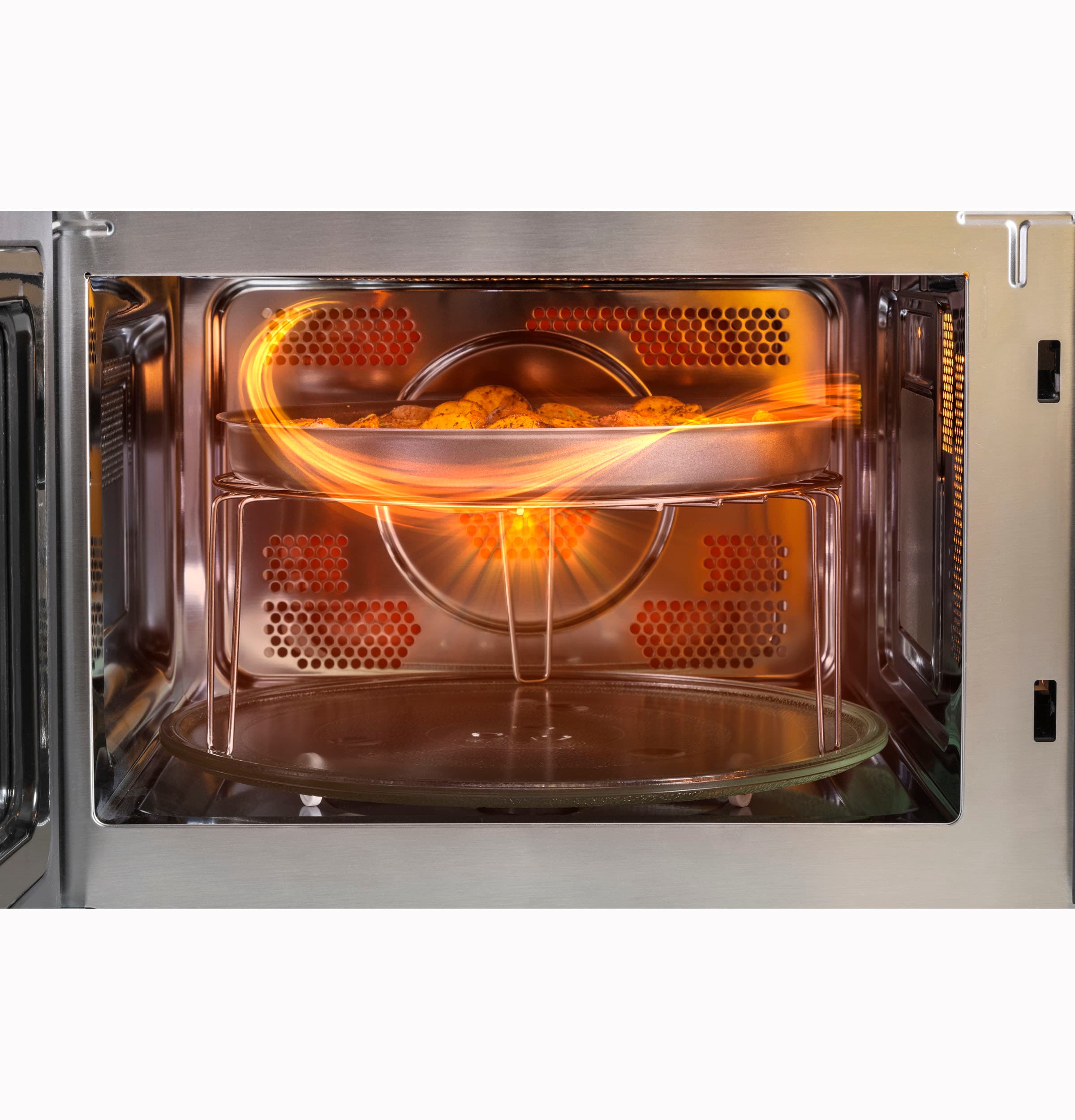 Microondas de Convección y Freidora de Aire de Mostrador de Acero Inoxidable de 1.0 pies cúbicos (menos de 1.5 pies cúbicos) y 1050 vatios de Potencia de General Electric (GE)