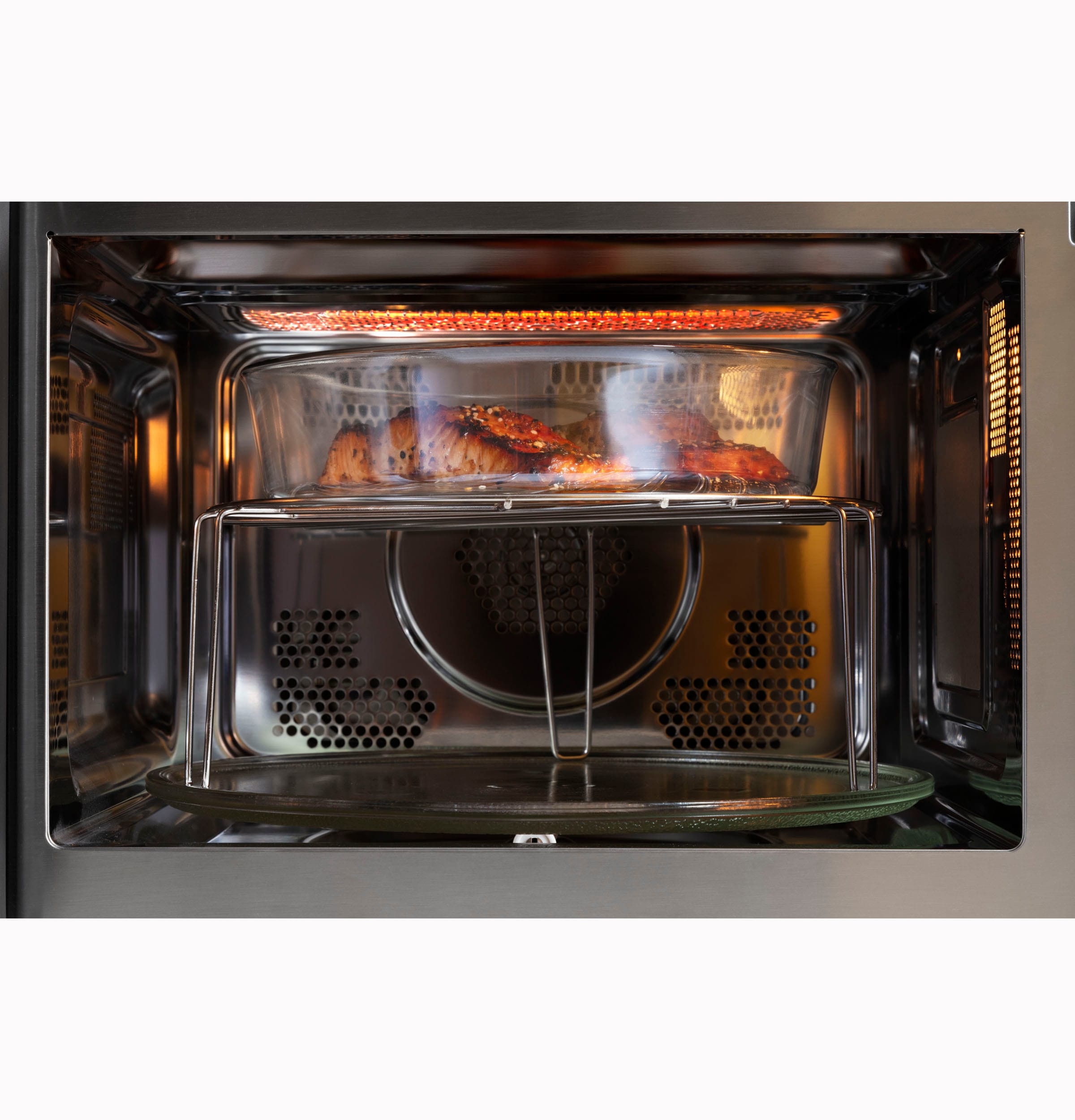 Microondas de Convección y Freidora de Aire de Mostrador de Acero Inoxidable de 1.0 pies cúbicos (menos de 1.5 pies cúbicos) y 1050 vatios de Potencia de General Electric (GE)