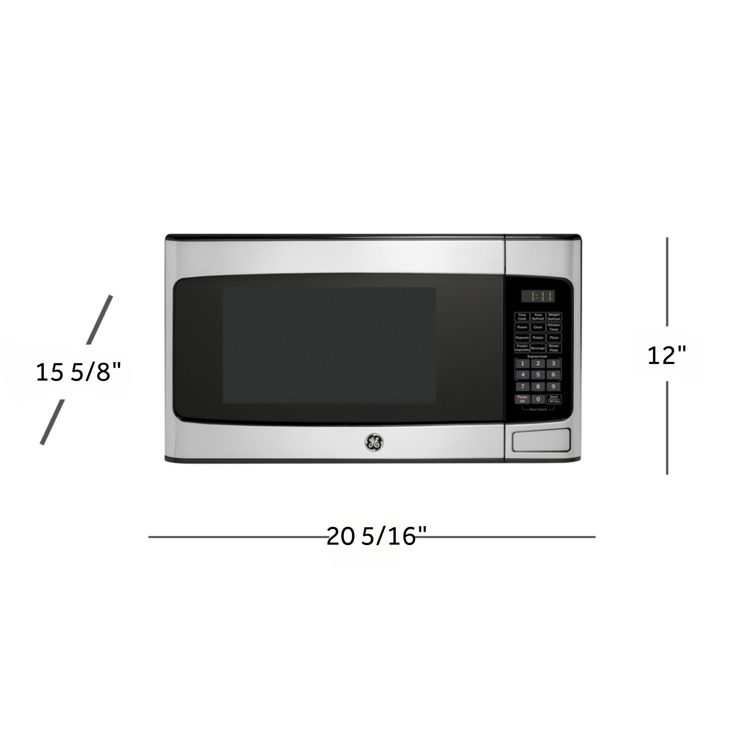 Microondas de 1.1 pies cúbicos y 950 watts de potencia media para la encimera (acero inoxidable)