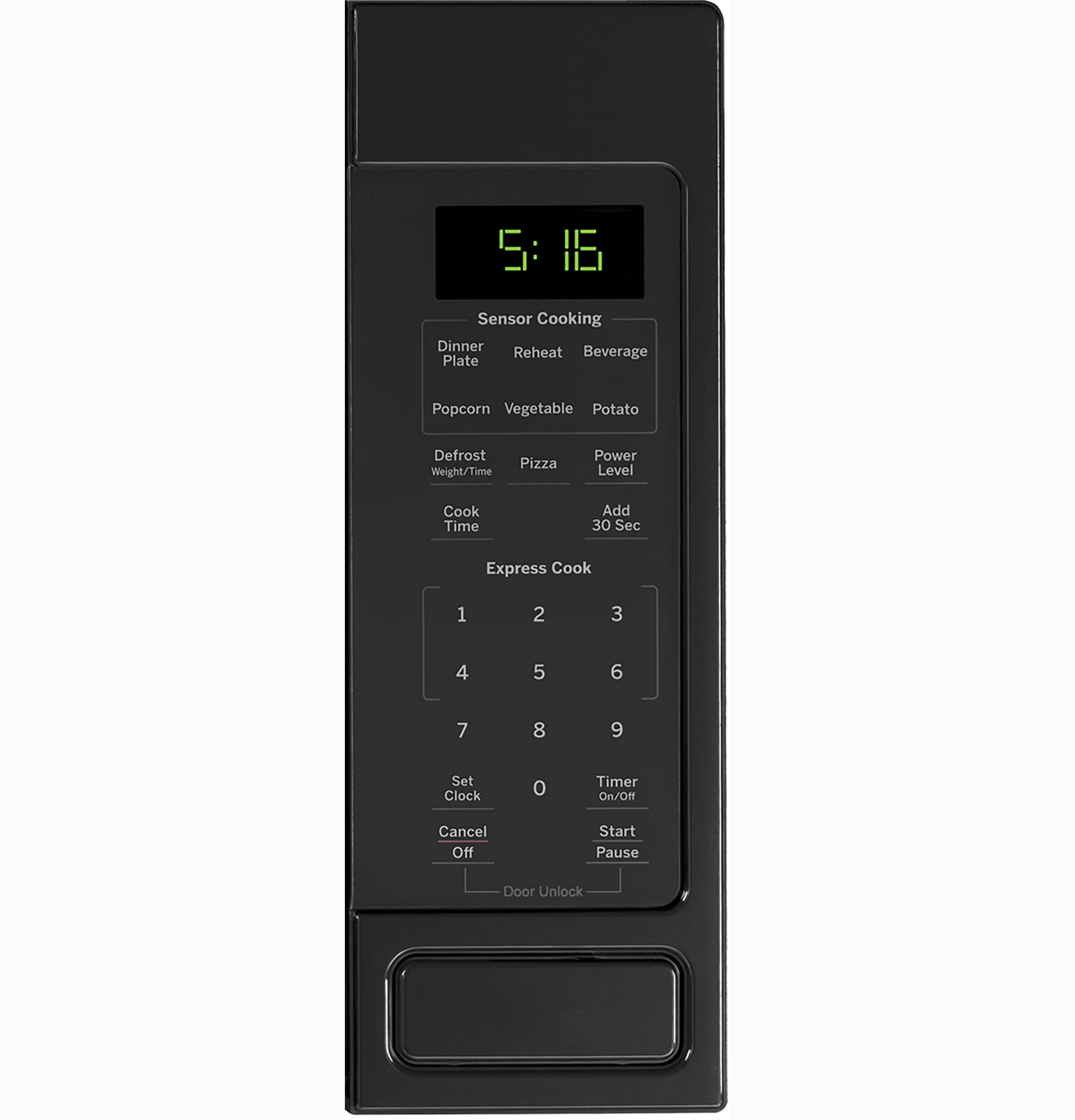 Microondas de Encimera GE de 1.6 pies cúbicos (Más de 1.5 pies cúbicos) 1150 vatios con Controles de Cocción por Sensor (Negro)