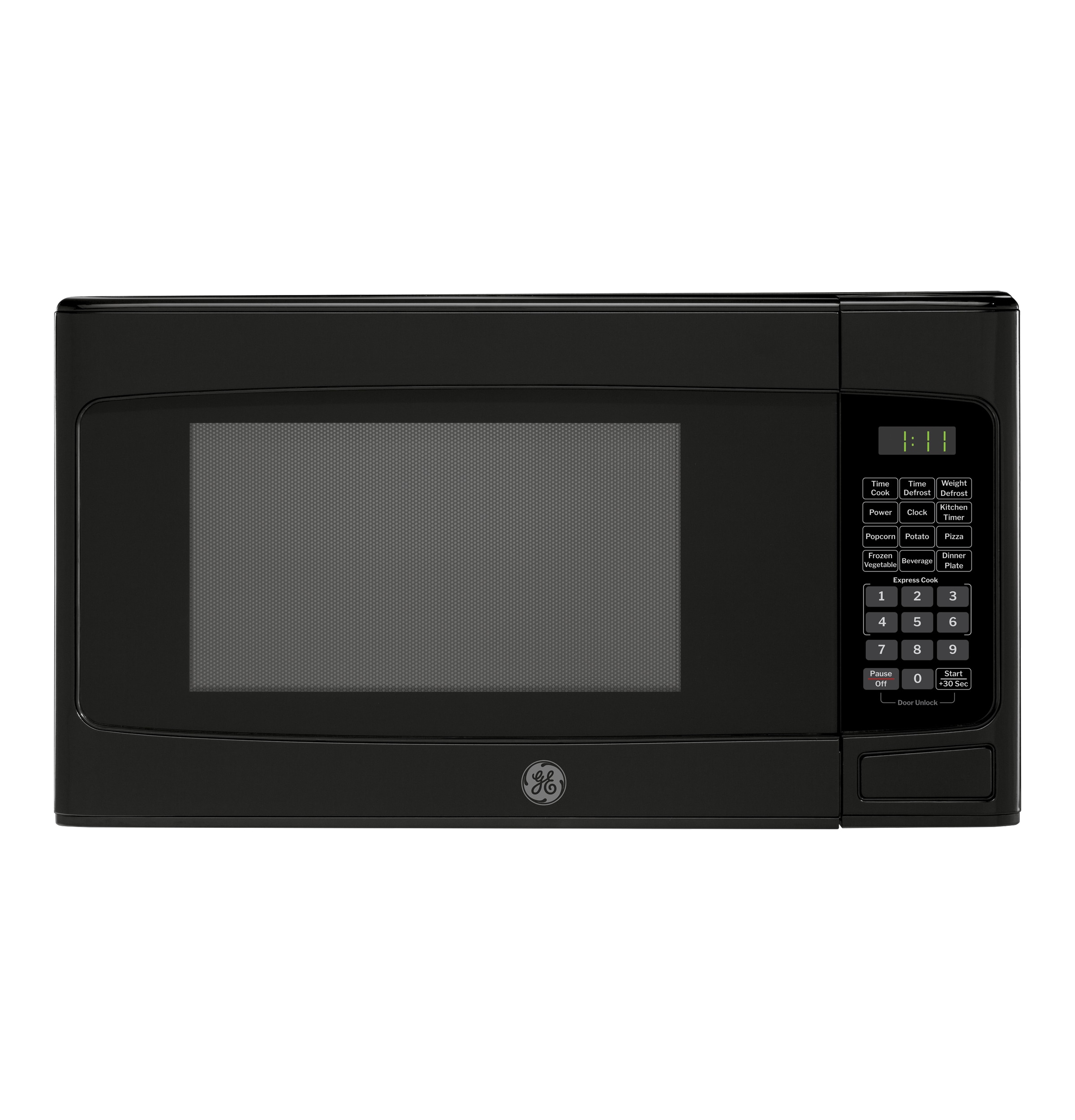 Horno de microondas de mostrador de 1.1 pies cúbicos y 950 vatios, color negro