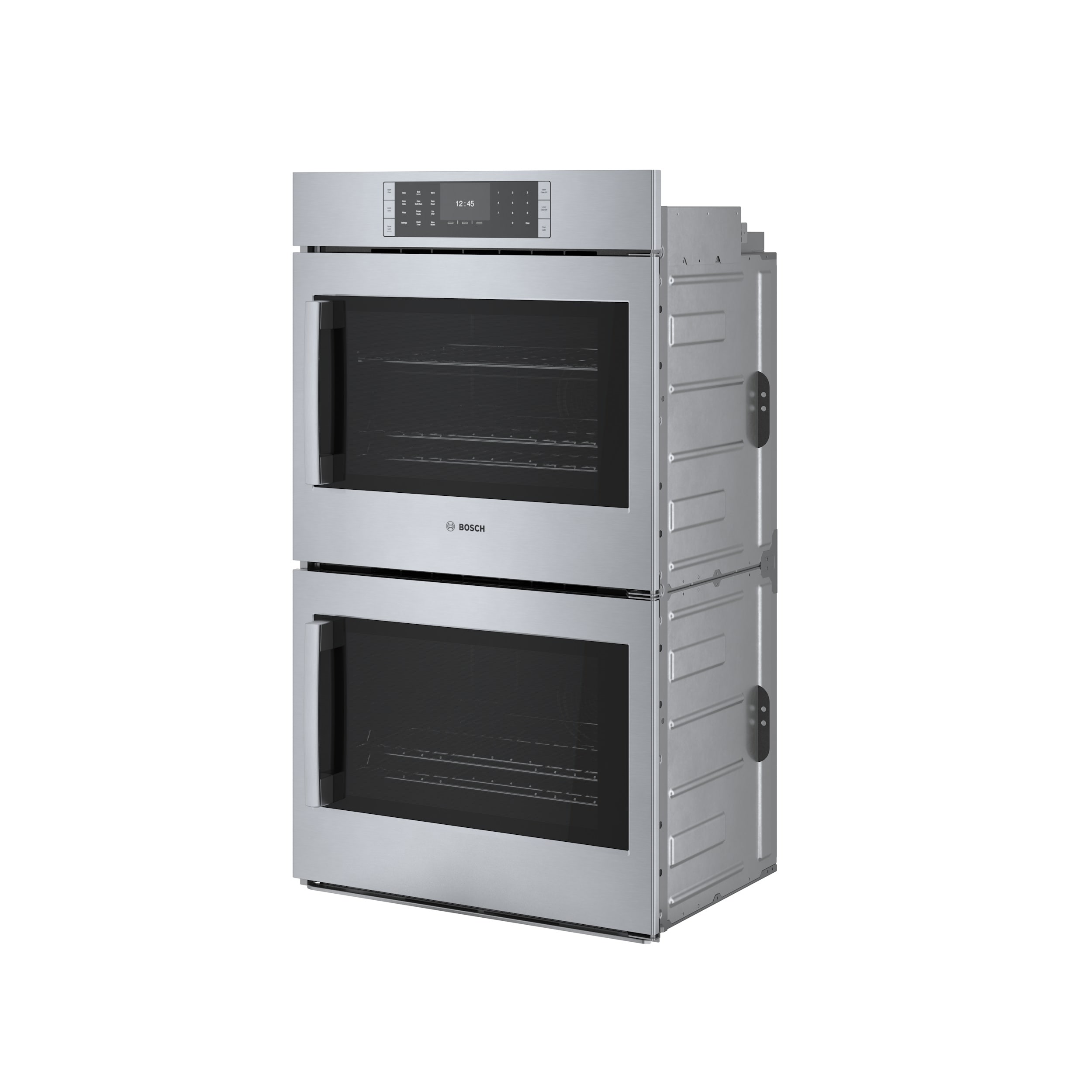 Horno de pared eléctrico doble de 30 pulgadas de la Serie Benchmark de Bosch con auto-limpieza (acero inoxidable)