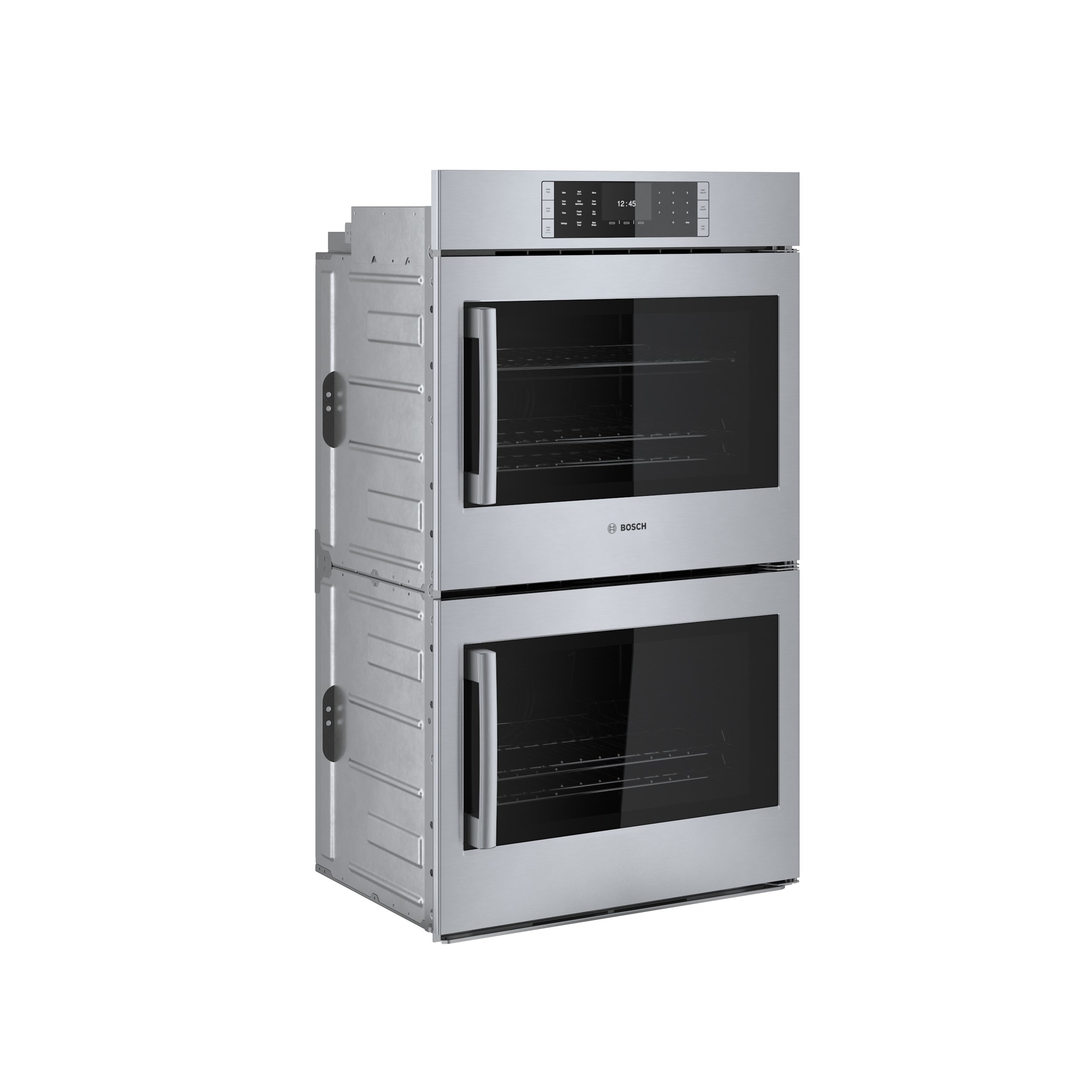 Horno de pared eléctrico doble de 30 pulgadas de la Serie Benchmark de Bosch con auto-limpieza (acero inoxidable)