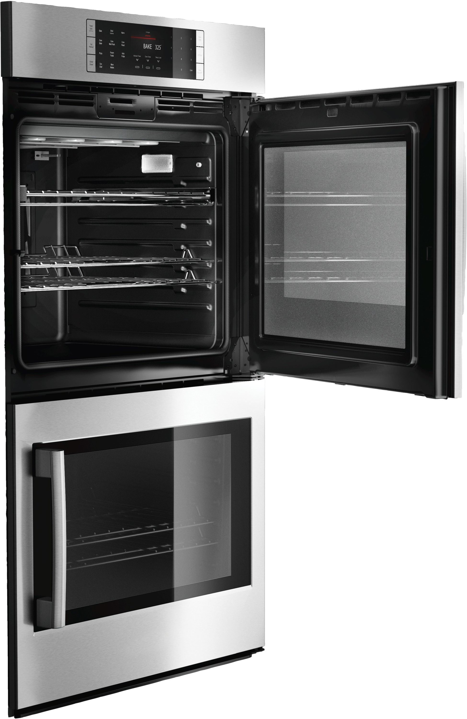 Horno de pared eléctrico doble de 30 pulgadas de la Serie Benchmark de Bosch con auto-limpieza (acero inoxidable)