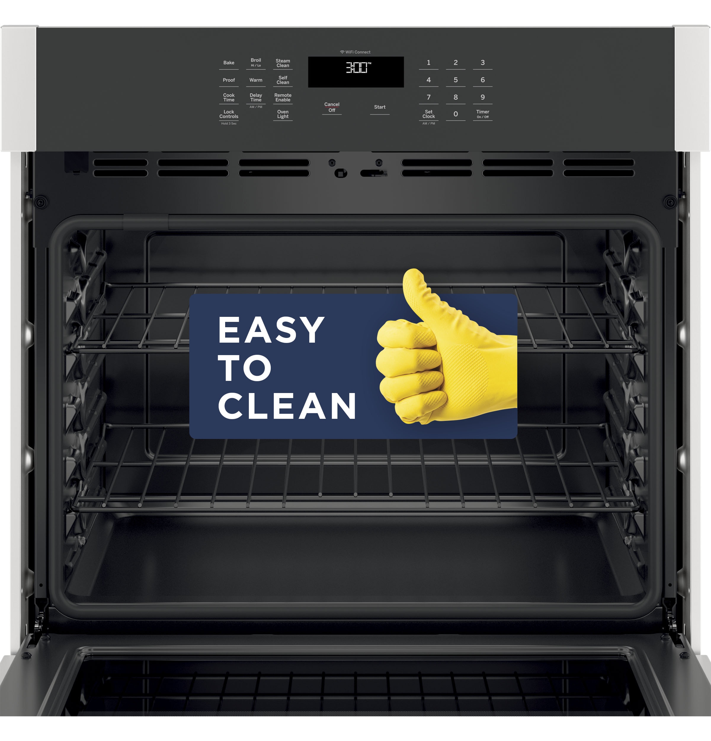 Horno de Pared Eléctrico Individual de 30 pulgadas con Tecnología Inteligente y Limpieza a Vapor (Acero Inoxidable) JTS3000SNSS