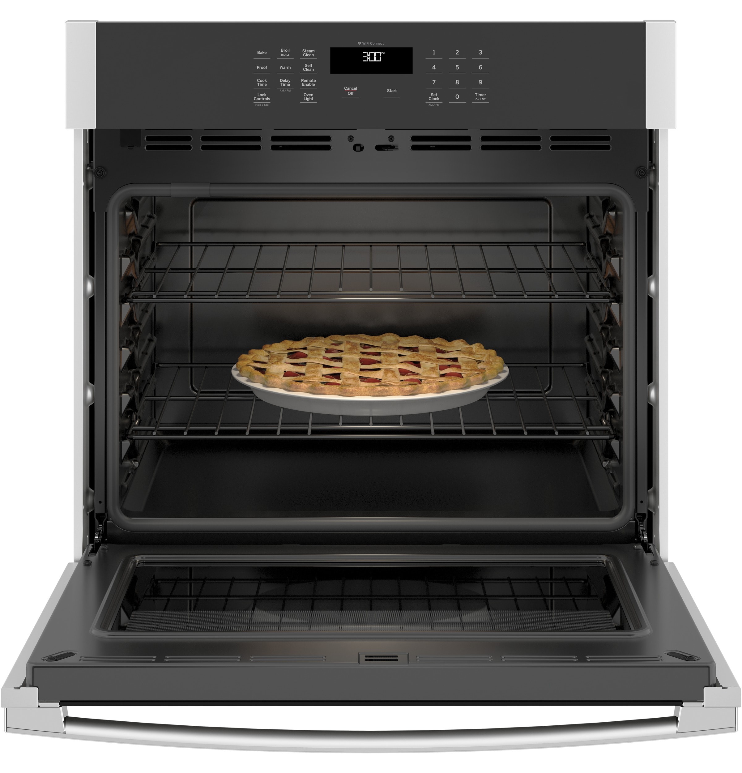 Horno de Pared Eléctrico Individual de 30 pulgadas con Tecnología Inteligente y Limpieza a Vapor (Acero Inoxidable) JTS3000SNSS