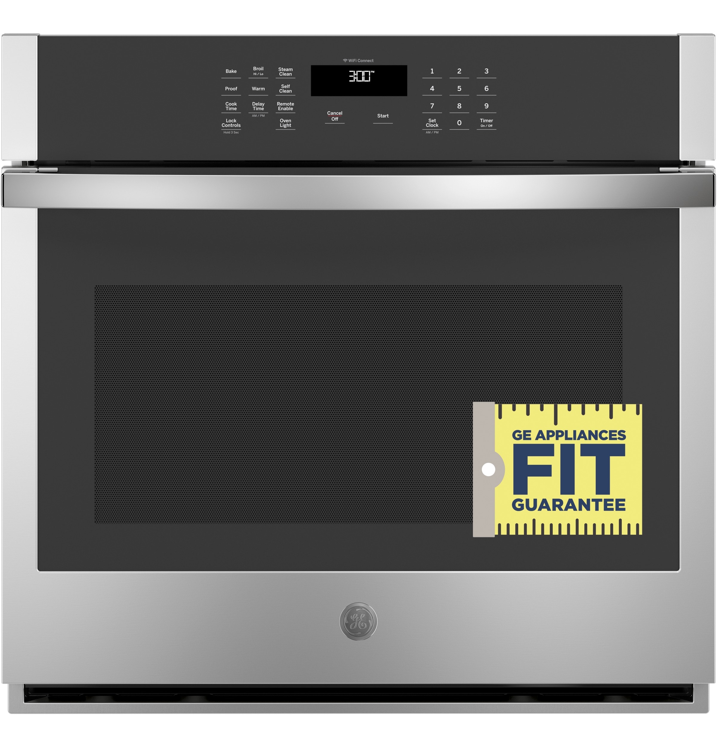 Horno de Pared Eléctrico Individual de 30 pulgadas con Tecnología Inteligente y Limpieza a Vapor (Acero Inoxidable) JTS3000SNSS