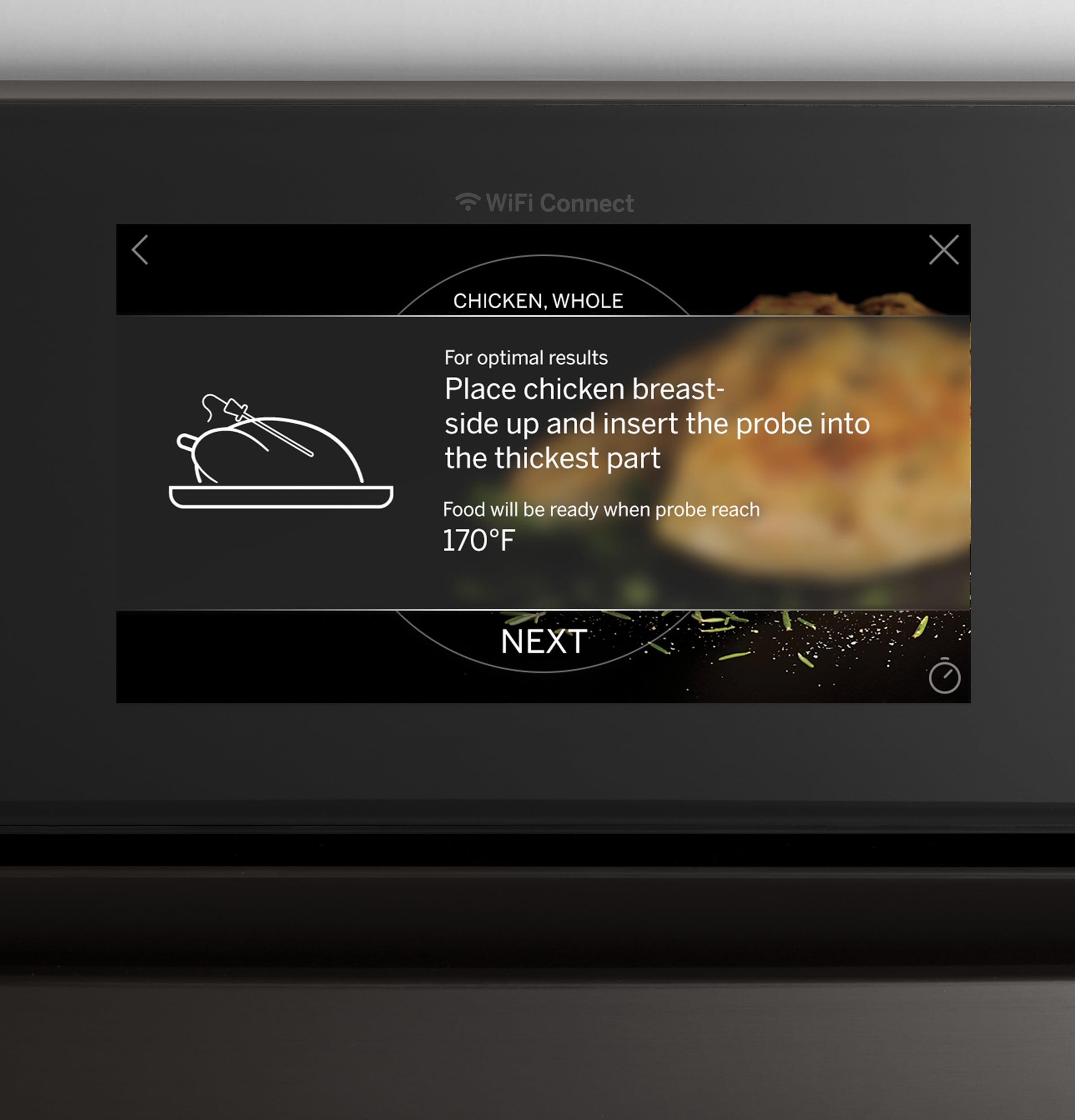 Horno de Pared Eléctrico Individual Inteligente de 30 pulgadas GE Profile con Freidora de Aire, Convección Verdadera y Autolimpieza con Vapor (Acero Inoxidable)