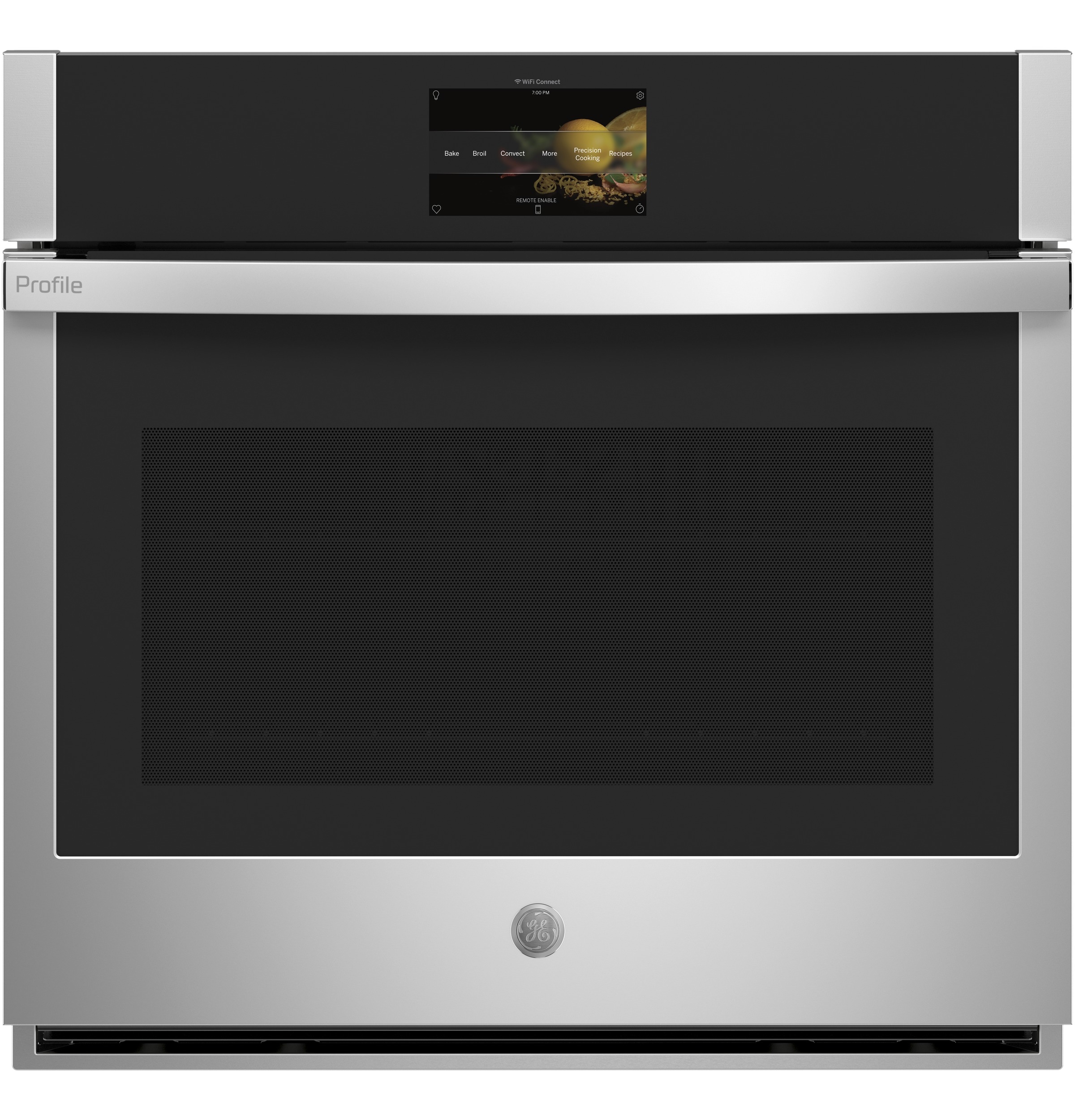 Horno de Pared Eléctrico Individual Inteligente de 30 pulgadas GE Profile con Freidora de Aire, Convección Verdadera y Autolimpieza con Vapor (Acero Inoxidable)