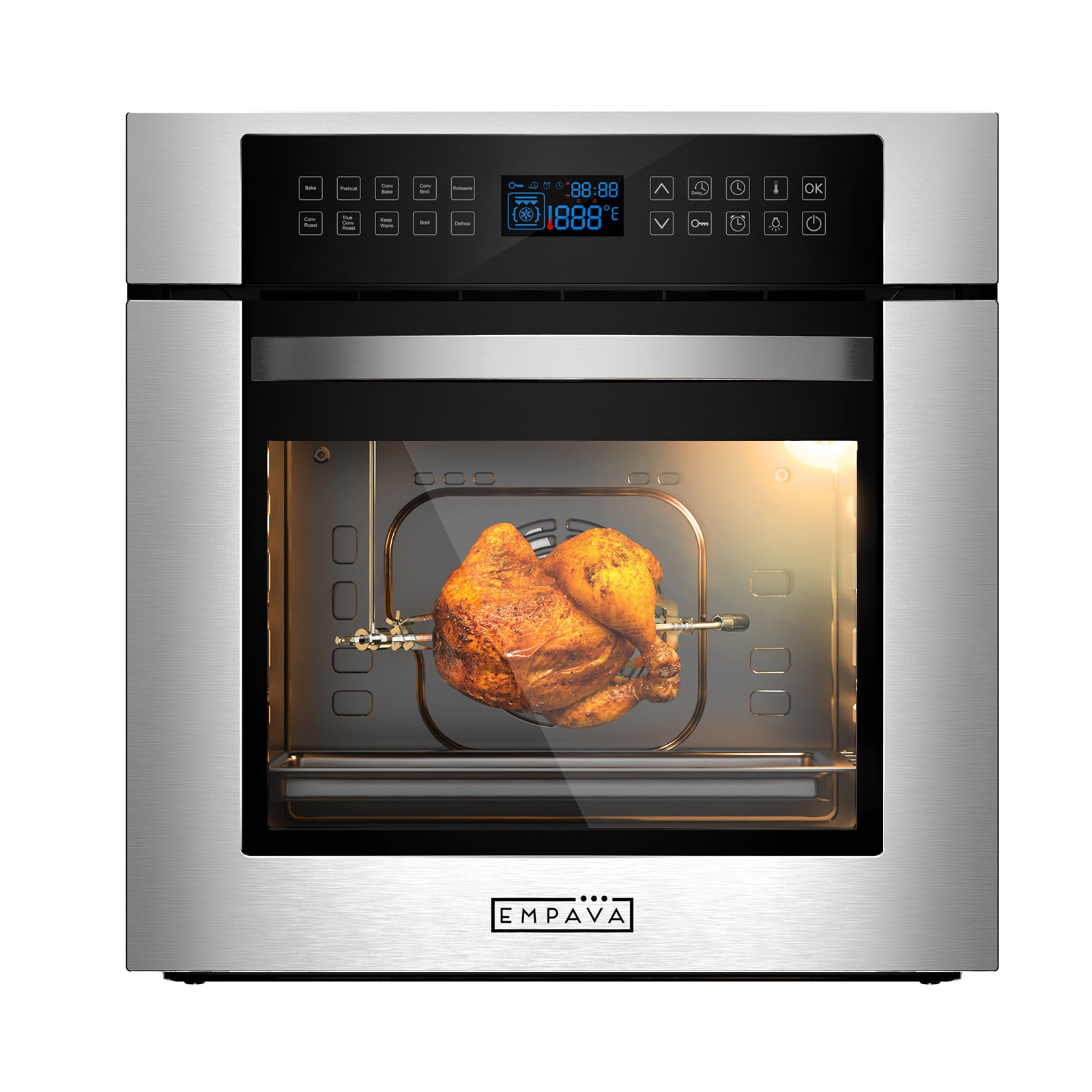 Horno de Pared Eléctrico de 24 pulgadas con Ventilador Individual (Acero Inoxidable) EPV-24WOC02