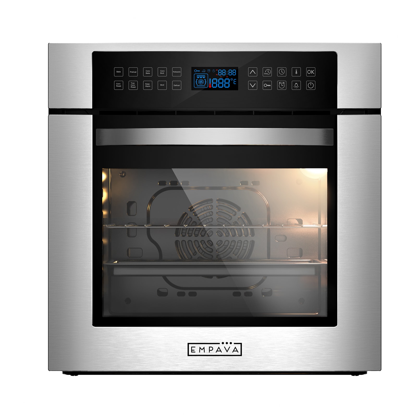 Horno de Pared Eléctrico de 24 pulgadas con Ventilador Individual (Acero Inoxidable) EPV-24WOC02
