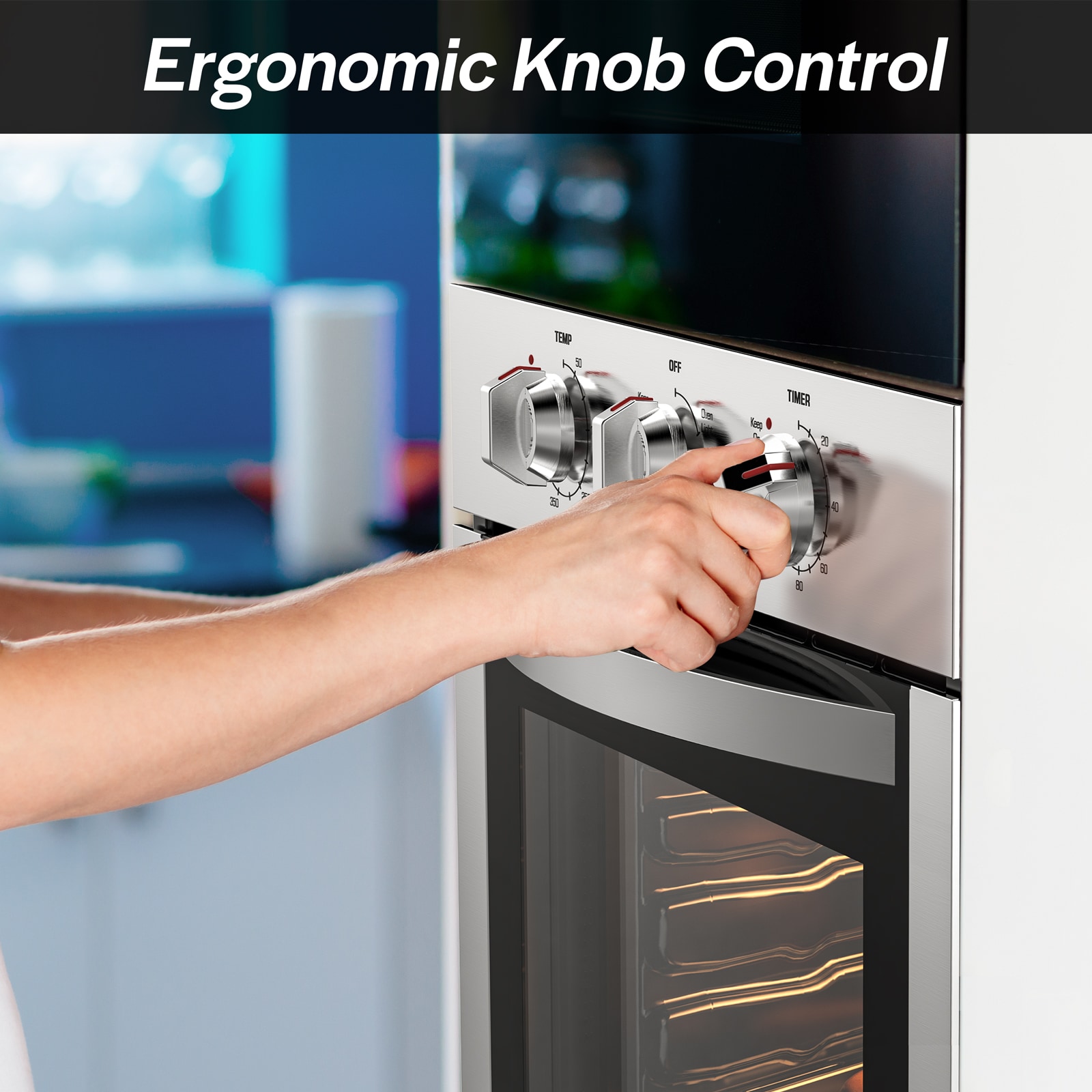 Horno de Pared Eléctrico de 24 Pulgadas, Modelo Nuevo 2024 (Acero Inoxidable)