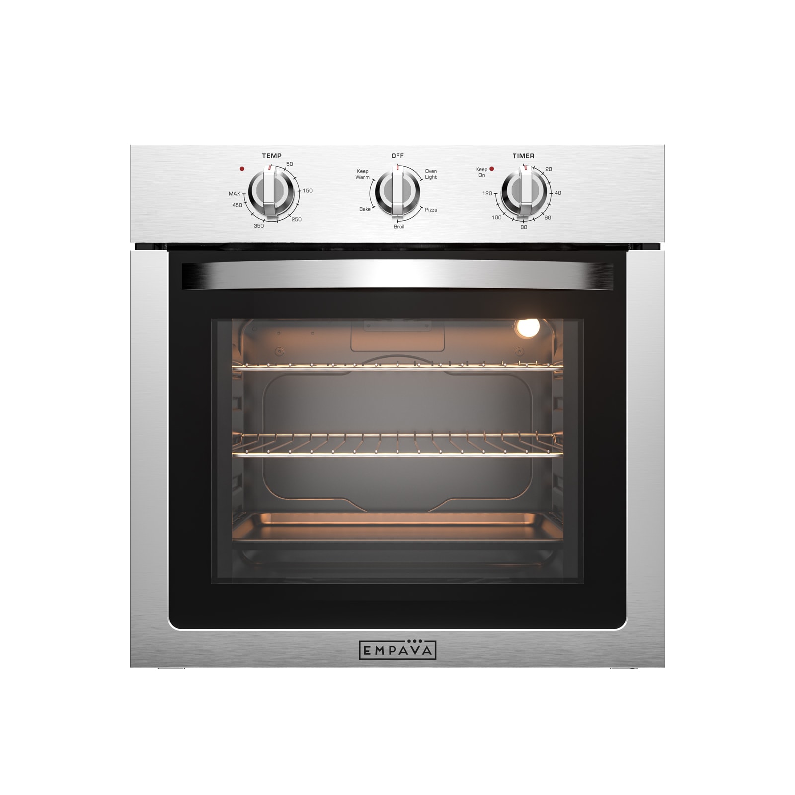Horno de Pared Eléctrico de 24 Pulgadas, Modelo Nuevo 2024 (Acero Inoxidable)