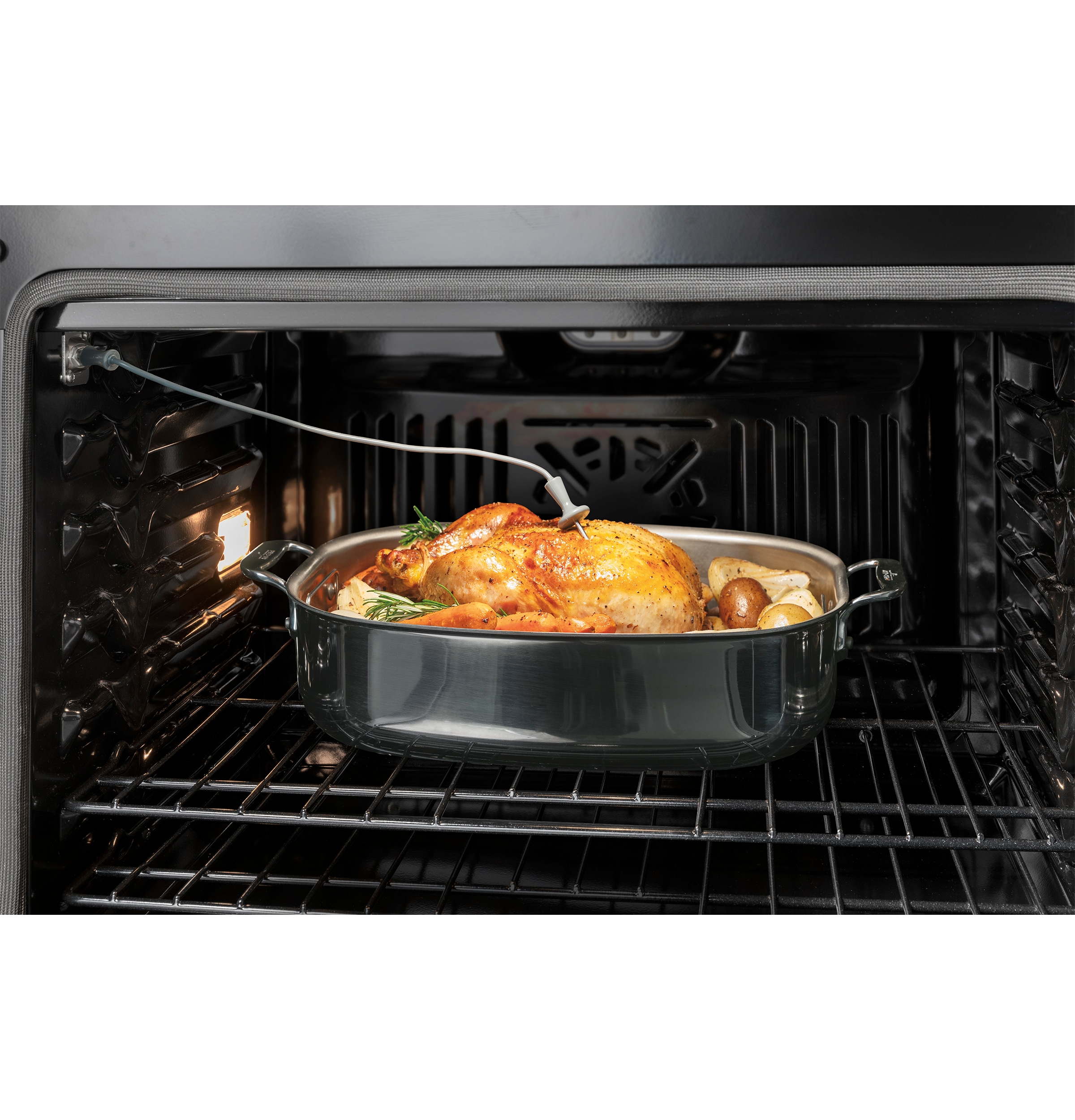 Horno de Pared Eléctrico Individual Inteligente de 30 pulgadas con Freidora de Aire, Convección Verdadera y Autolimpieza a Vapor (Acero Inoxidable)