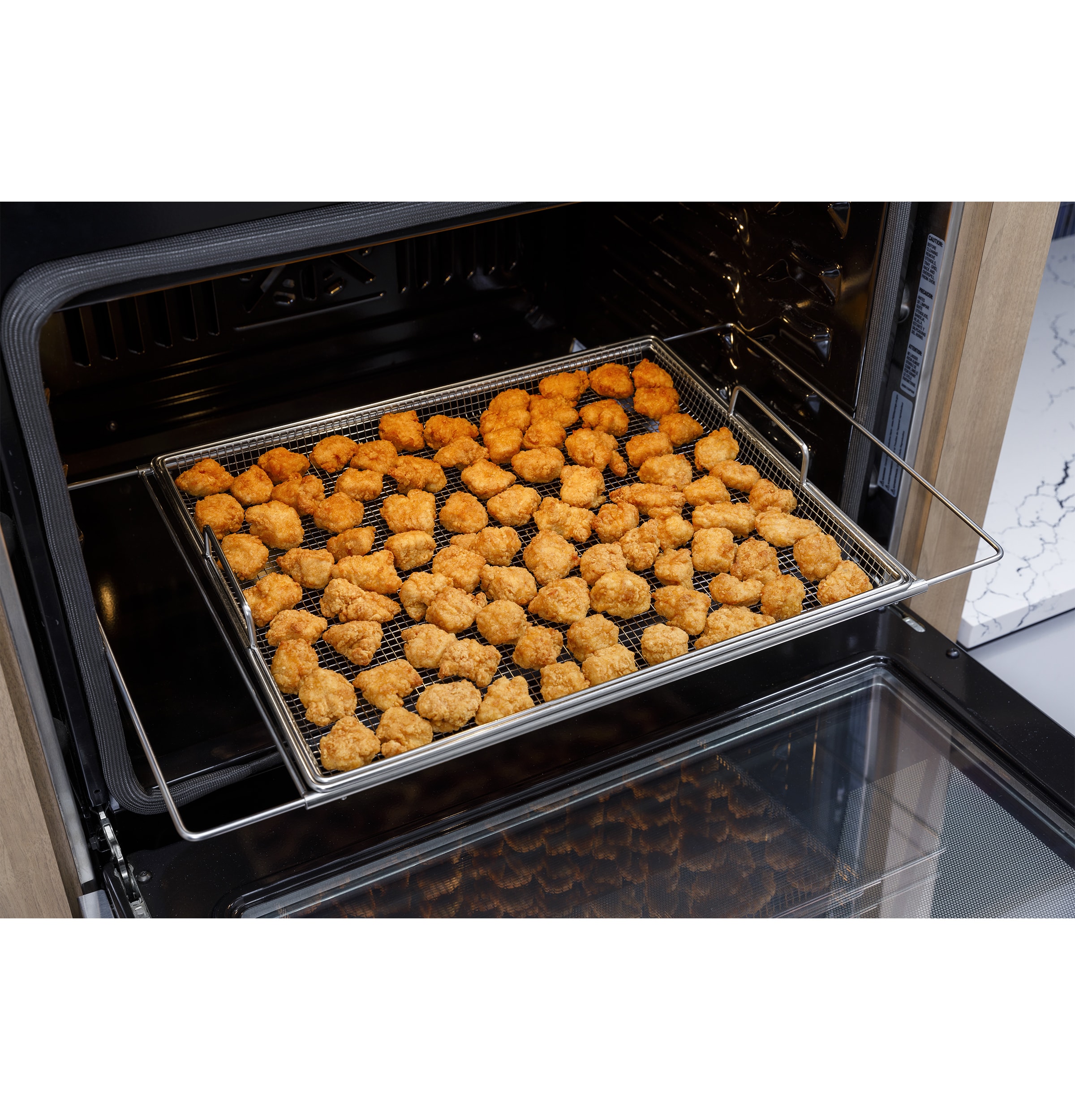 Horno de Pared Eléctrico Individual Inteligente de 30 pulgadas con Freidora de Aire, Convección Verdadera y Autolimpieza a Vapor (Acero Inoxidable)