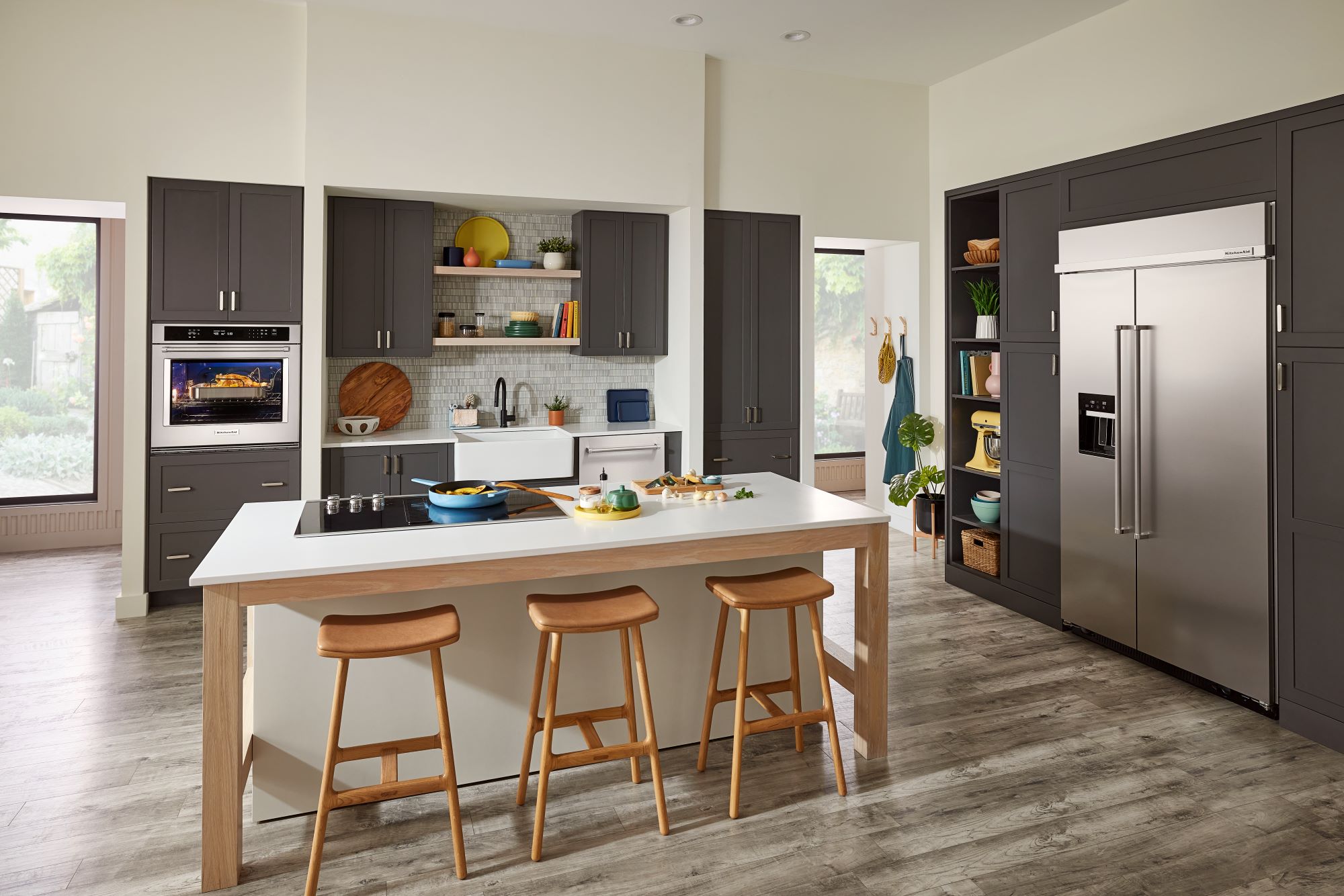 Horno de Pared Eléctrico de 30 pulgadas KitchenAid con Freidora de Aire de Ventilador Único y Autolimpieza (Acero Inoxidable con Acabado PrintShield) KOES530PPS
