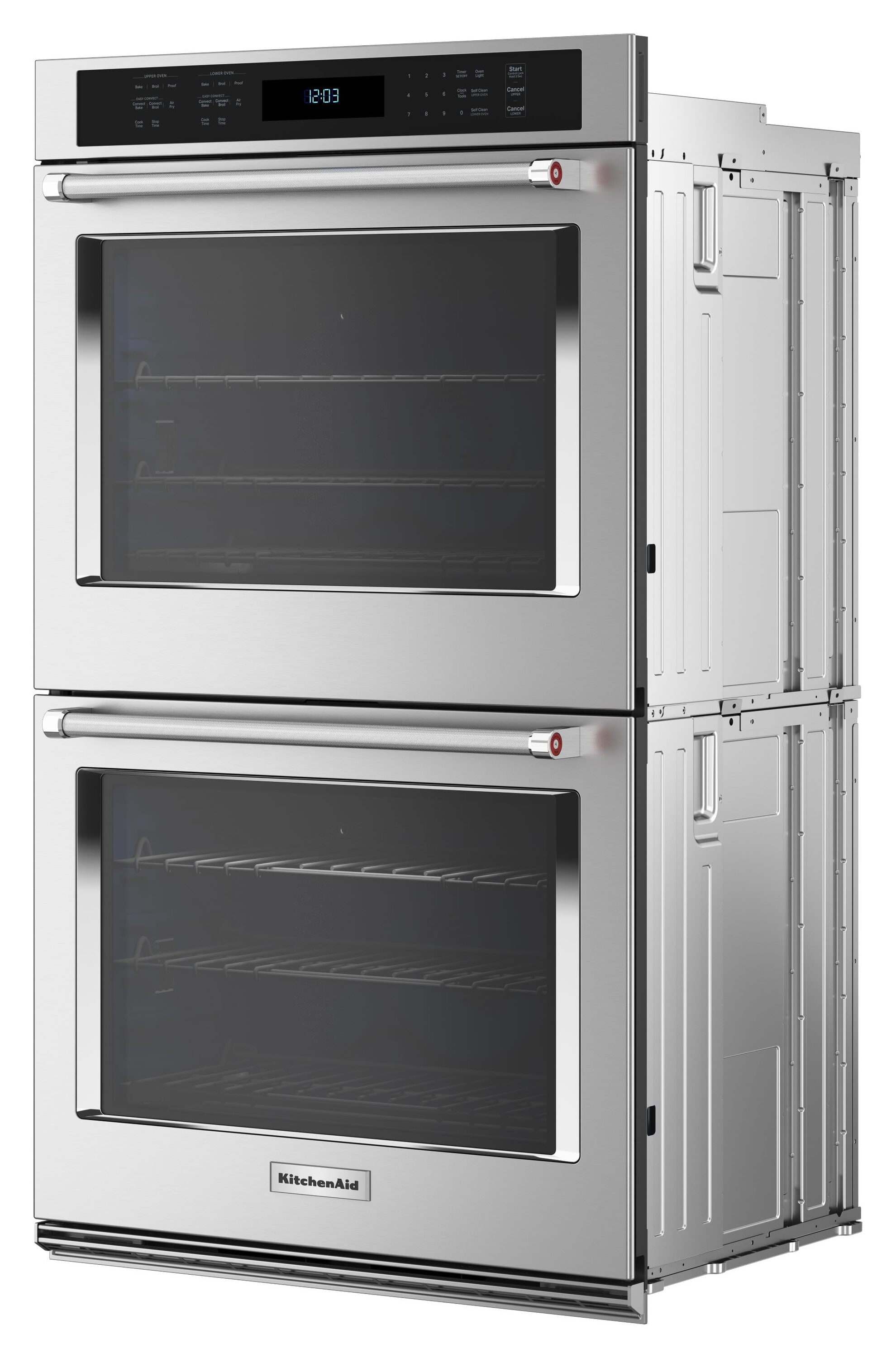 Horno eléctrico doble de pared de 30 pulgadas de KitchenAid con freidora de aire y autolimpieza (acero inoxidable con acabado PrintShield) KOED530PPS