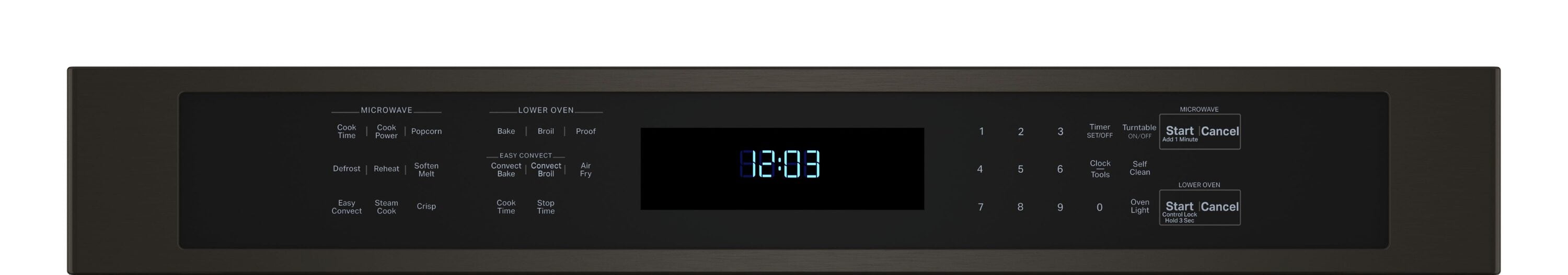 Combo de Horno de Pared de Microondas con Freidora de Aire Autolimpiante de 30 pulgadas de KitchenAid (Acero Inoxidable Negro con Acabado PrintShield) KOEC530PBS