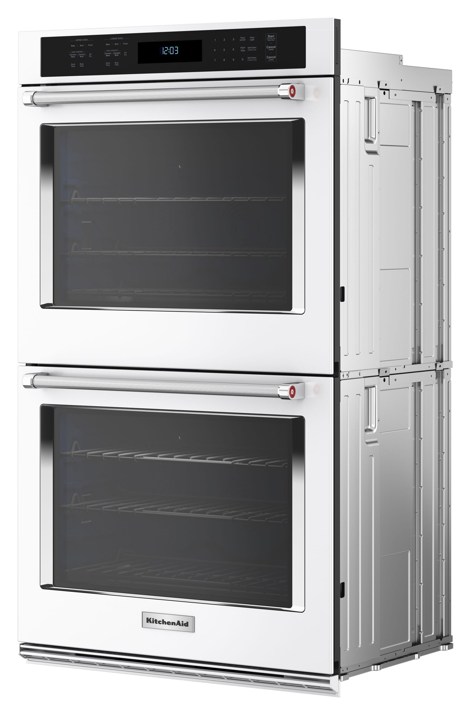 Horno de Pared Eléctrico Doble de 30 pulgadas KitchenAid con Freidora de Aire y Autolimpieza (Blanco)