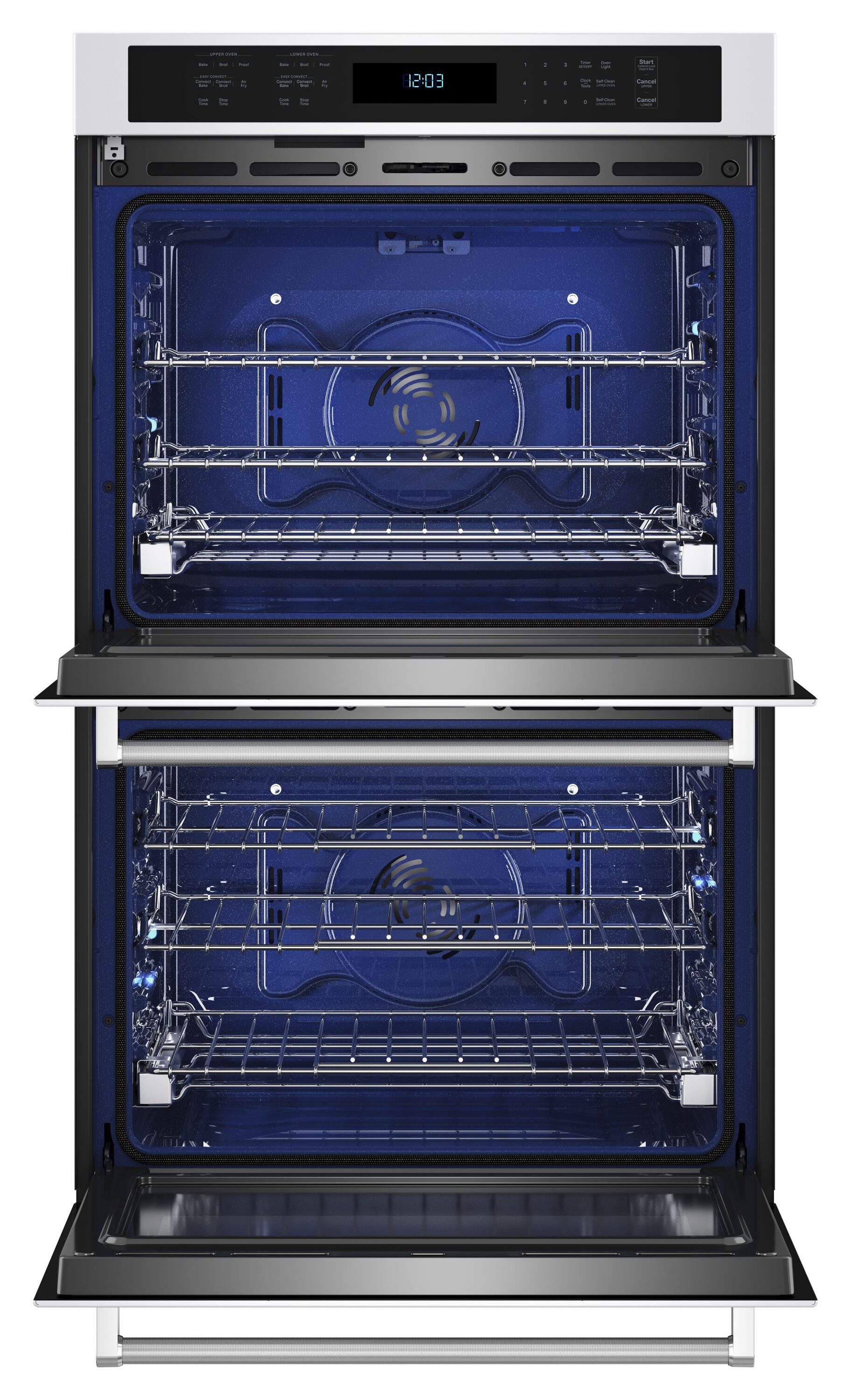 Horno de Pared Eléctrico Doble de 30 pulgadas KitchenAid con Freidora de Aire y Autolimpieza (Blanco)