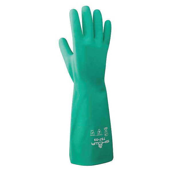 Guantes resistentes a sustancias químicas Showa de 15", de nitrilo, XL, 1 par - 737-10