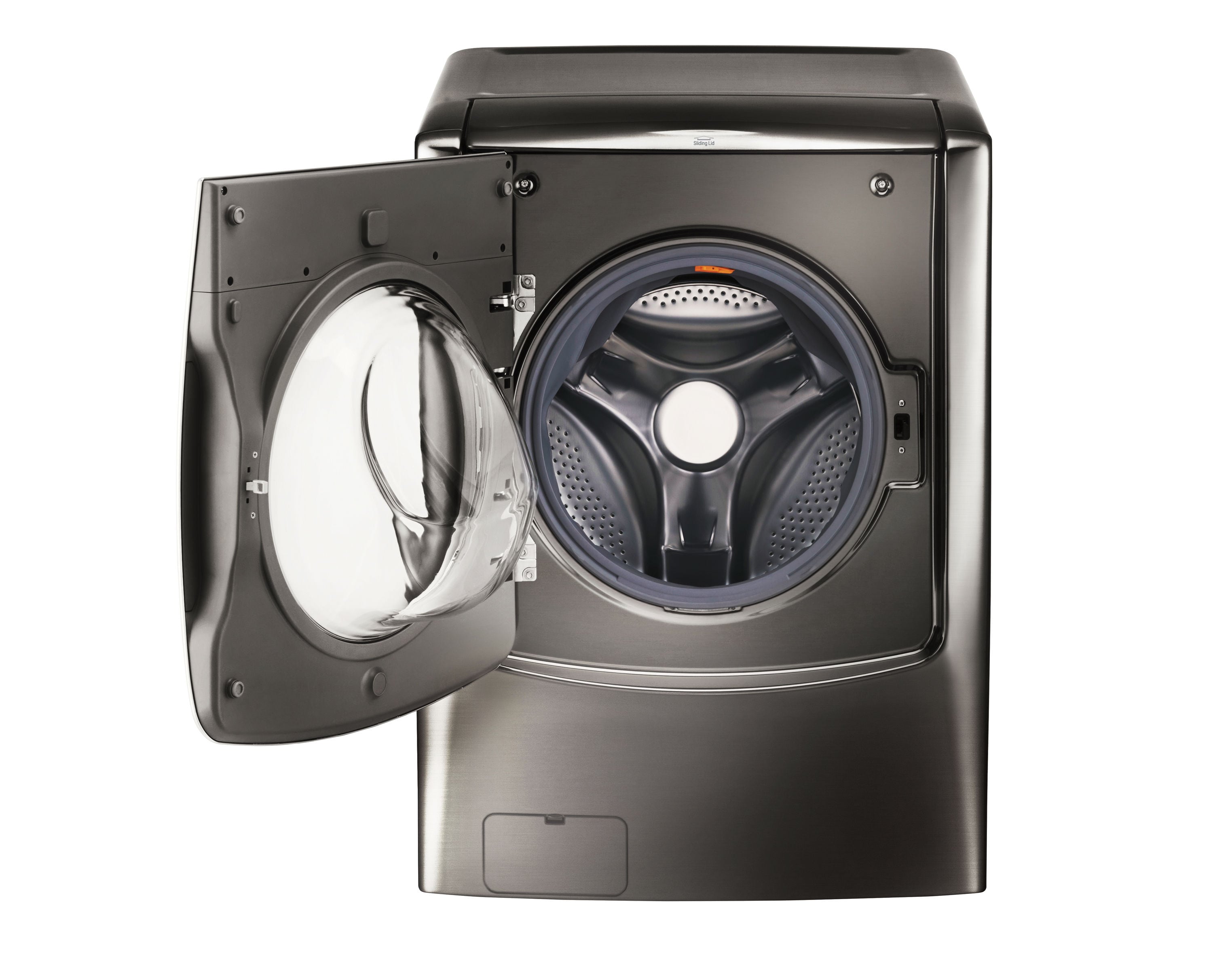 Lavadora Frontal LG SIGNATURE TWINWash de Alta Eficiencia con Ciclo de Vapor Inteligente de 5.8 pies cúbicos (Acero Inoxidable Negro) ENERGY STAR WM9500HKA