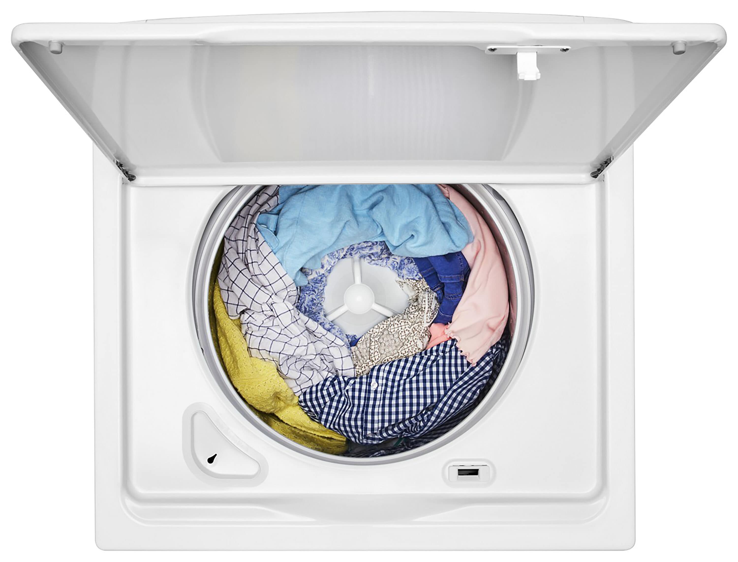 Lavadora de carga superior Whirlpool de alta eficiencia con agitador de 3.9 pies cúbicos (Blanca)