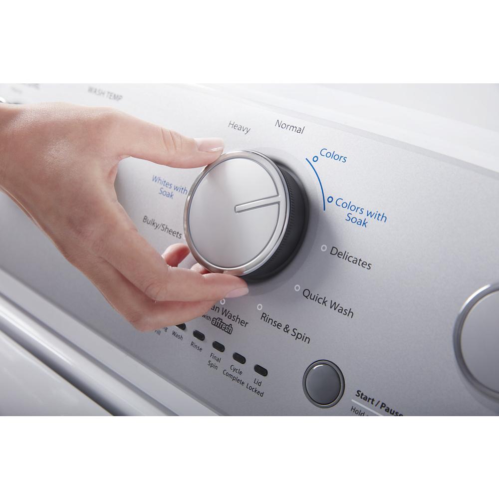 Lavadora de carga superior Whirlpool de alta eficiencia con agitador de 3.9 pies cúbicos (Blanca)