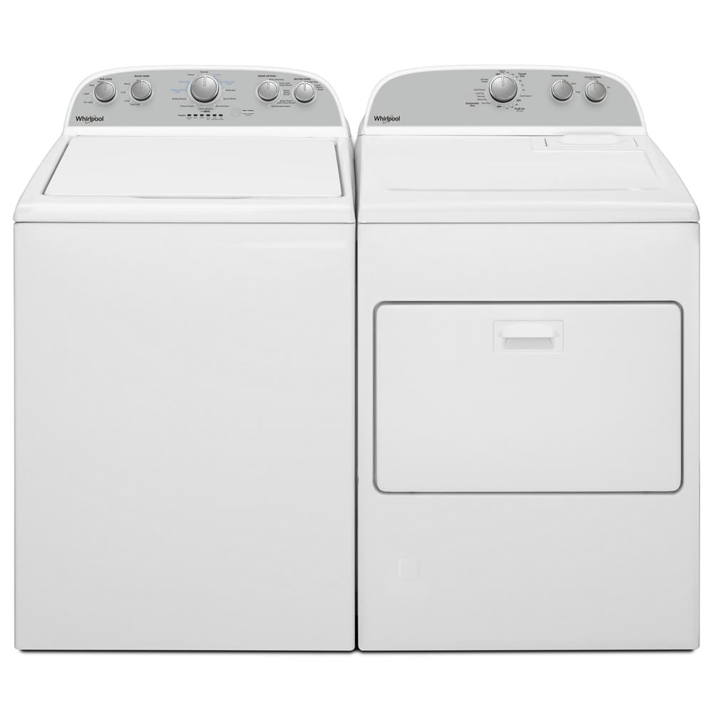 Lavadora de carga superior Whirlpool de alta eficiencia con agitador de 3.9 pies cúbicos (Blanca)