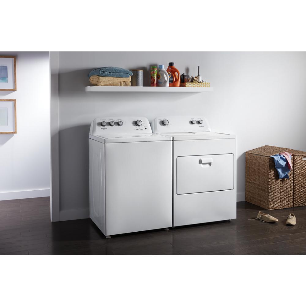 Lavadora de carga superior Whirlpool de alta eficiencia con agitador de 3.9 pies cúbicos (Blanca)