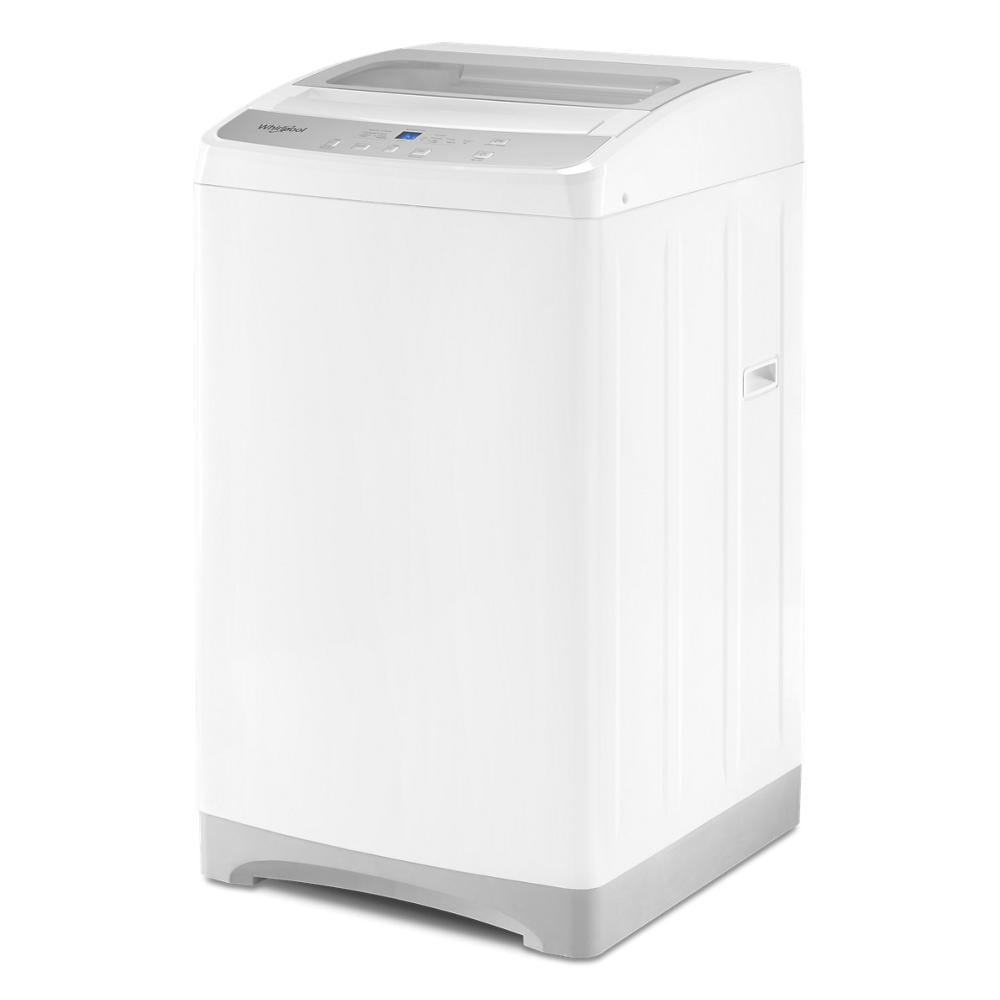 Lavadora de carga superior portátil de 1.5 pies cúbicos con agitador (blanca)