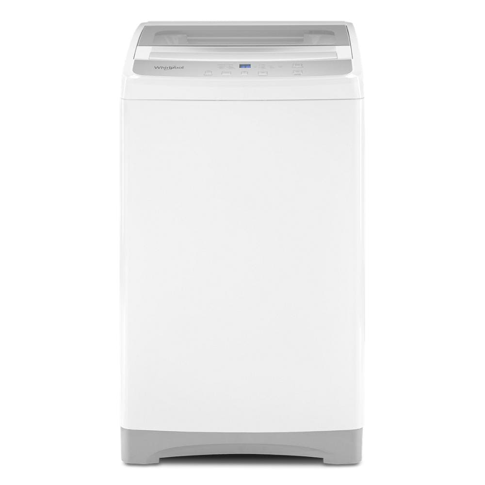 Lavadora de carga superior portátil de 1.5 pies cúbicos con agitador (blanca)