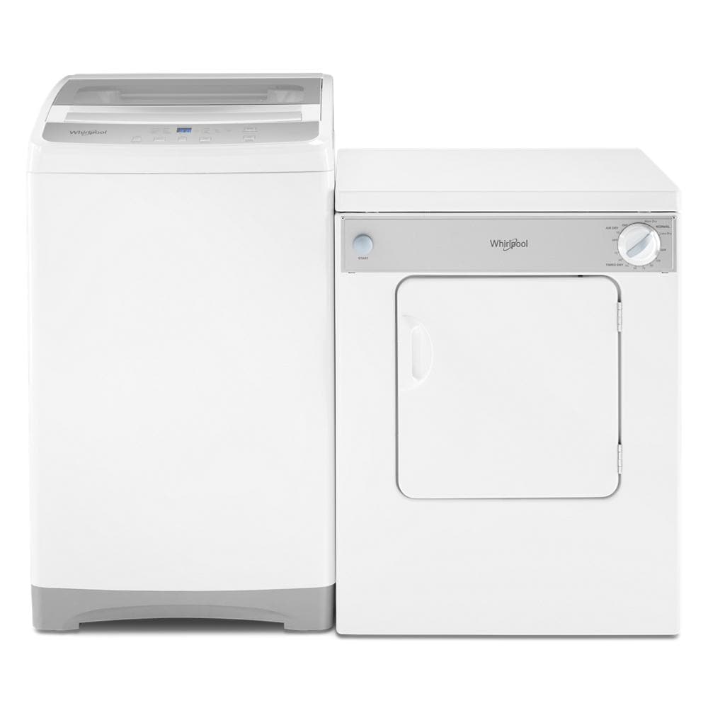 Lavadora de carga superior portátil de 1.5 pies cúbicos con agitador (blanca)
