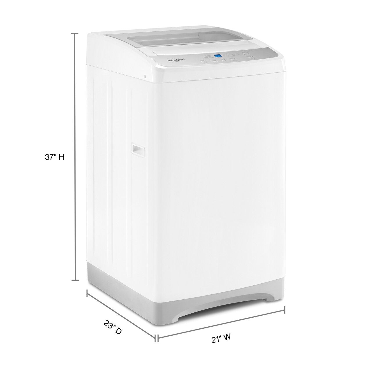 Lavadora de carga superior portátil de 1.5 pies cúbicos con agitador (blanca)