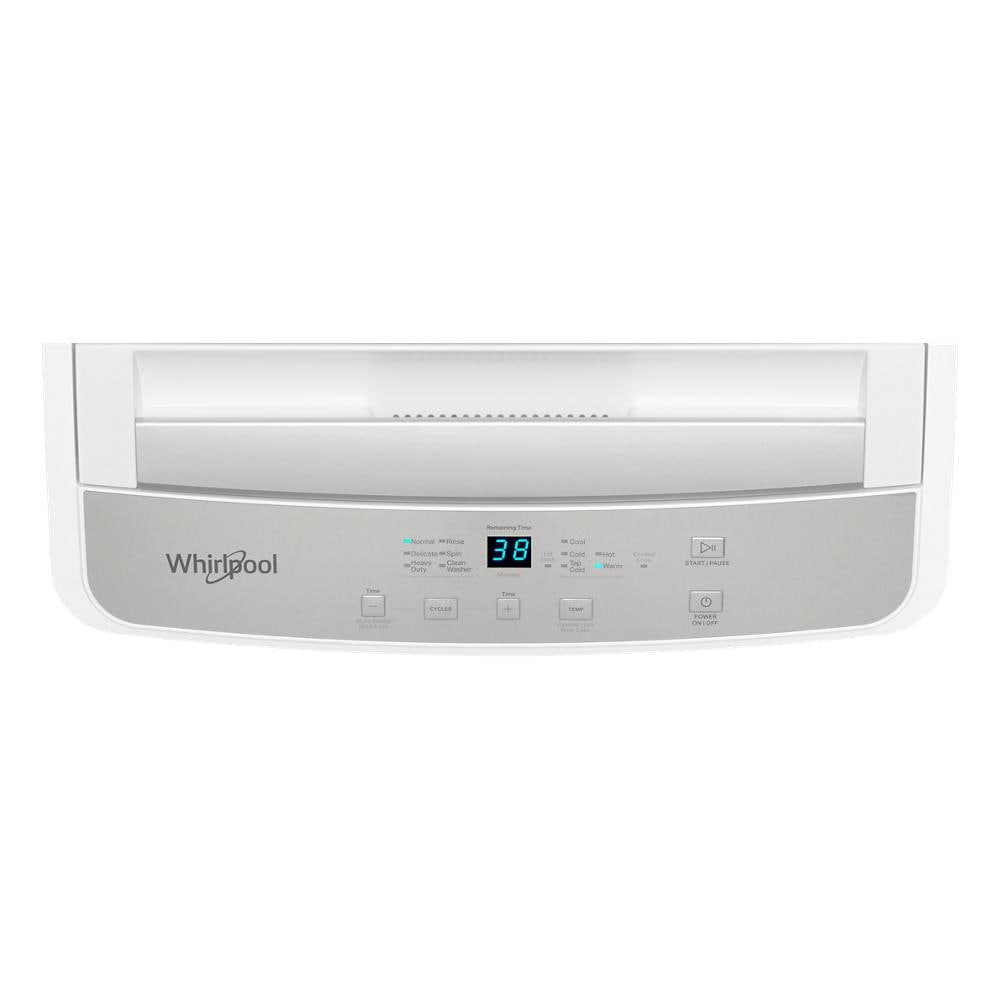 Lavadora de carga superior portátil de 1.5 pies cúbicos con agitador (blanca)