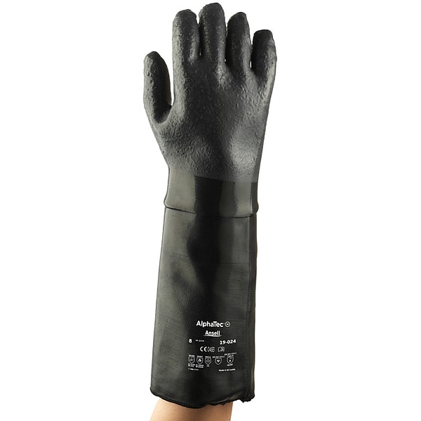 Guantes resistentes a químicos de 18" Ansell, Neopreno, 10, 1 par - 19-024