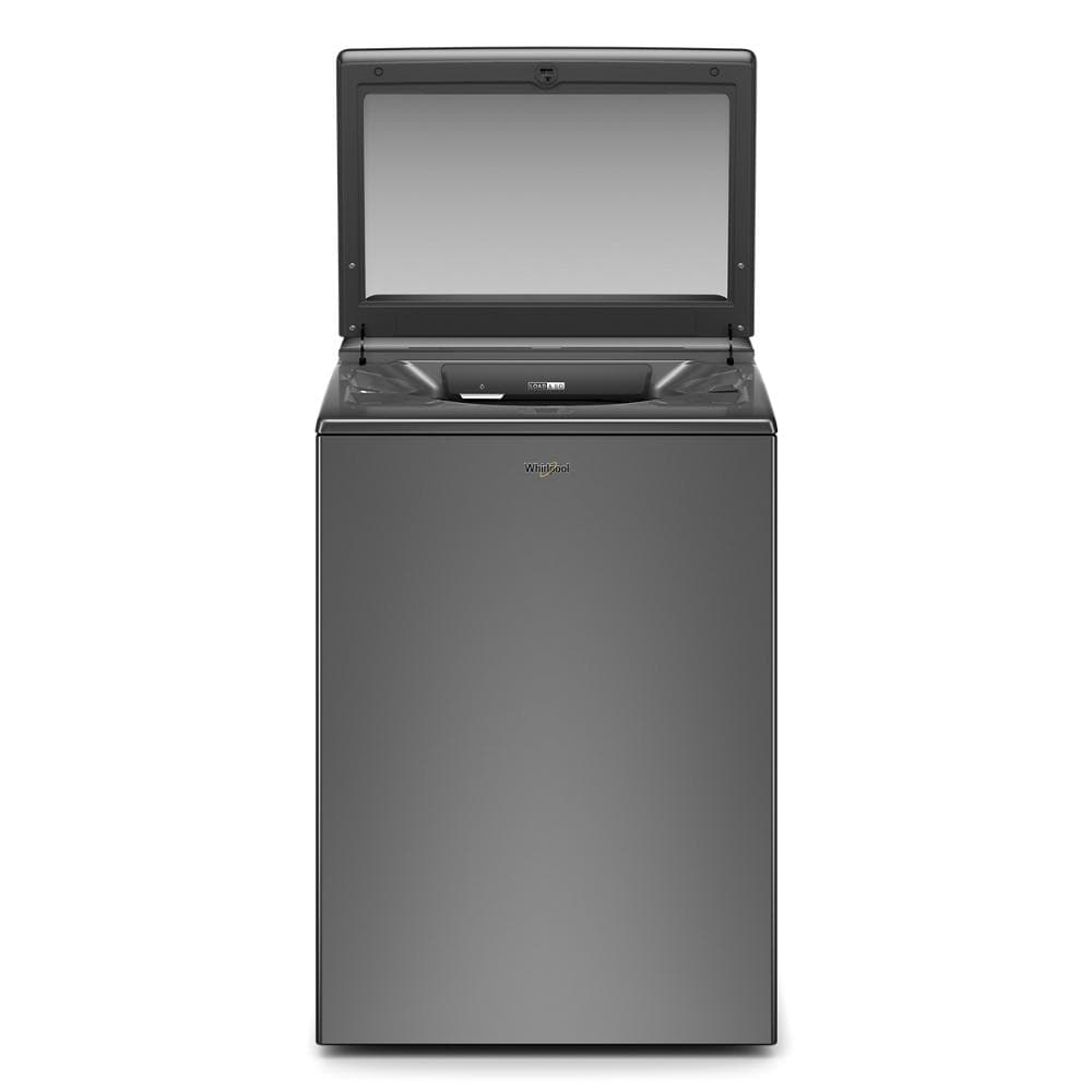 Lavadora de carga superior Whirlpool de alta eficiencia con impulsor de 4.8 pies cúbicos (color sombra de cromo)
