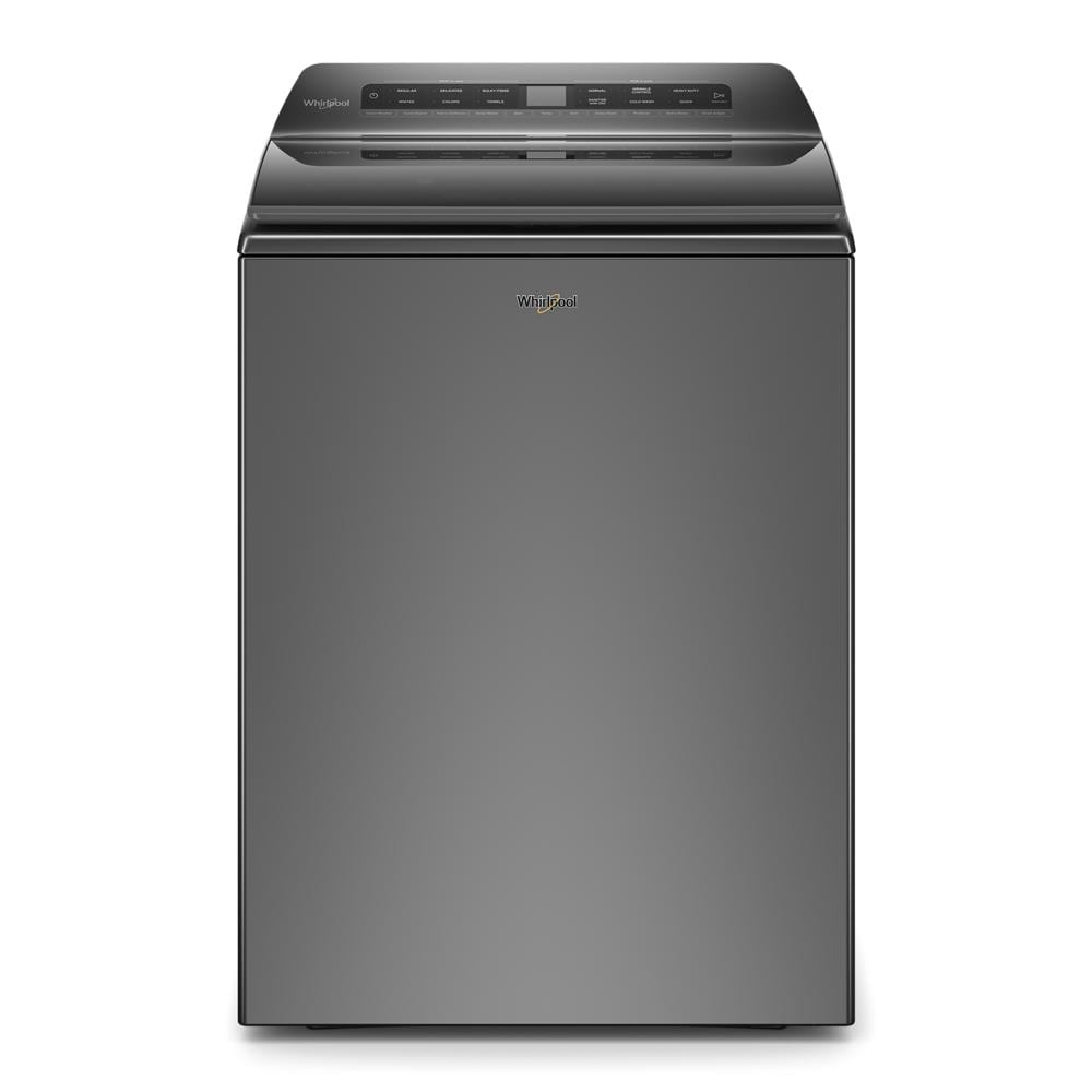 Lavadora de carga superior Whirlpool de alta eficiencia con impulsor de 4.8 pies cúbicos (color sombra de cromo)
