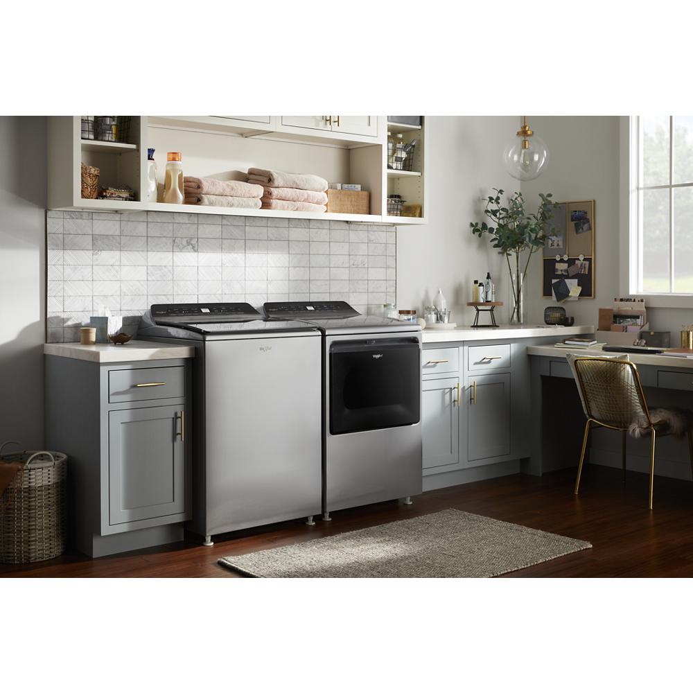 Lavadora de carga superior Whirlpool de alta eficiencia con impulsor de 4.8 pies cúbicos (color sombra de cromo)