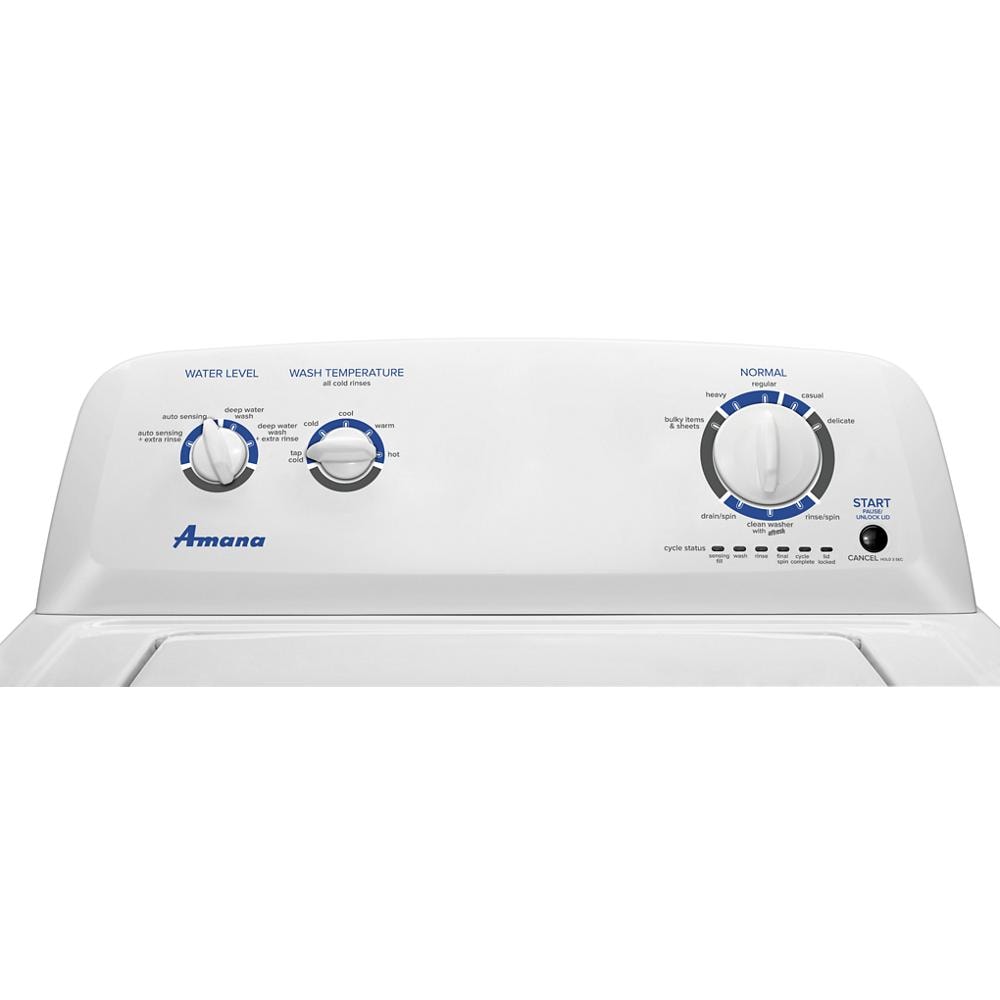 Lavadora de carga superior con agitador de 3.5 pies cúbicos (blanca) NTW4516FW de Amana