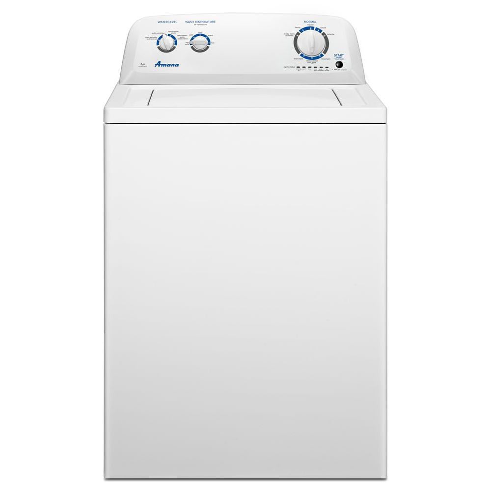 Lavadora de carga superior con agitador de 3.5 pies cúbicos (blanca) NTW4516FW de Amana