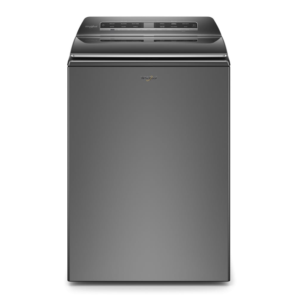 Lavadora de carga superior Whirlpool inteligente con capacidad para 5.3 pies cúbicos, eficiencia alta con agitador e impulsor Smart Compatible (sombra de cromo) CERTIFICADO ENERGY STAR WTW8127LC