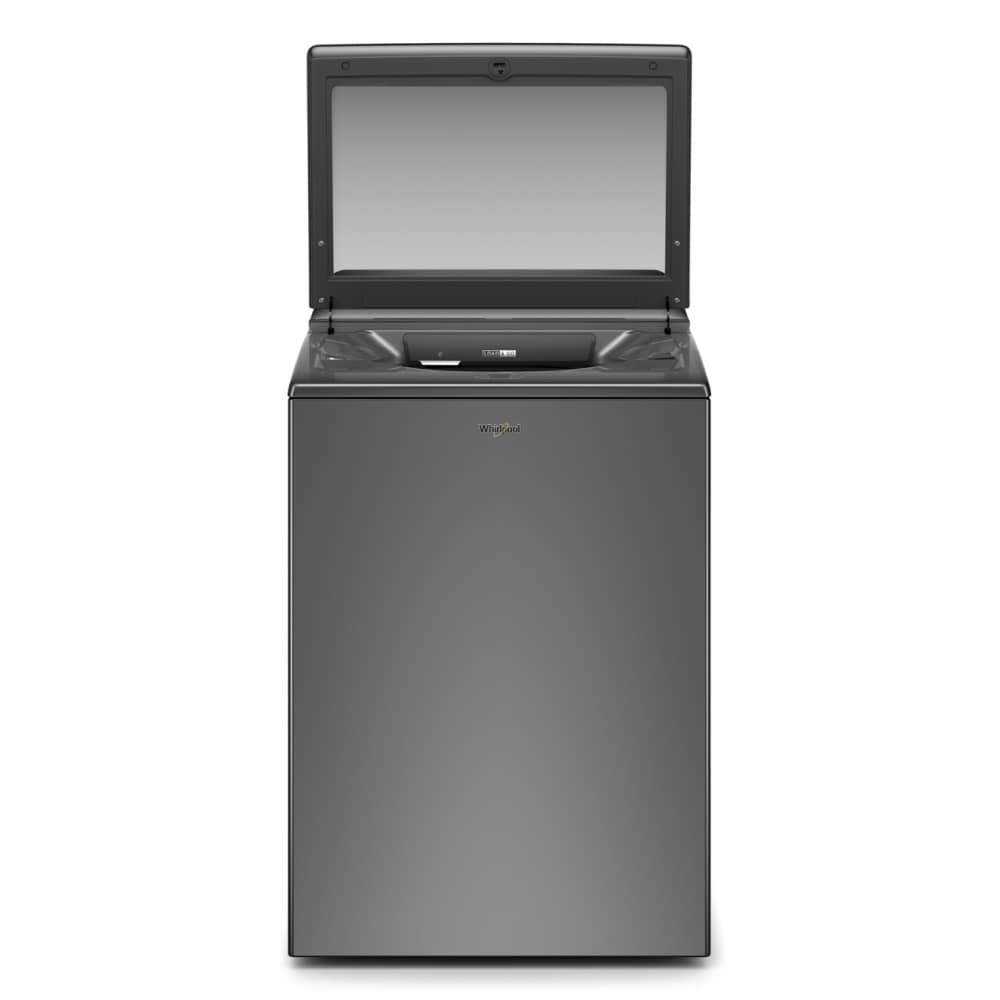 Lavadora de carga superior Whirlpool inteligente con capacidad para 5.3 pies cúbicos, eficiencia alta con agitador e impulsor Smart Compatible (sombra de cromo) CERTIFICADO ENERGY STAR WTW8127LC