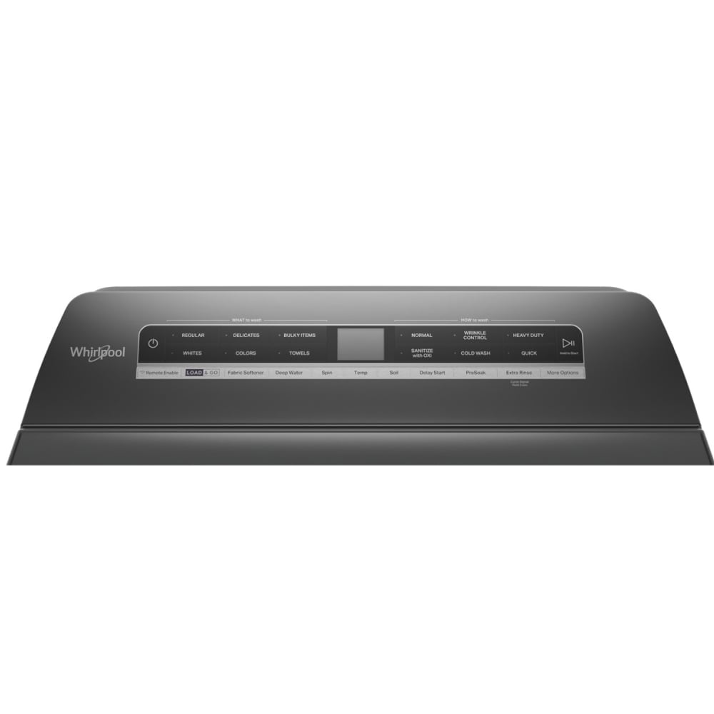 Lavadora de carga superior Whirlpool inteligente con capacidad para 5.3 pies cúbicos, eficiencia alta con agitador e impulsor Smart Compatible (sombra de cromo) CERTIFICADO ENERGY STAR WTW8127LC