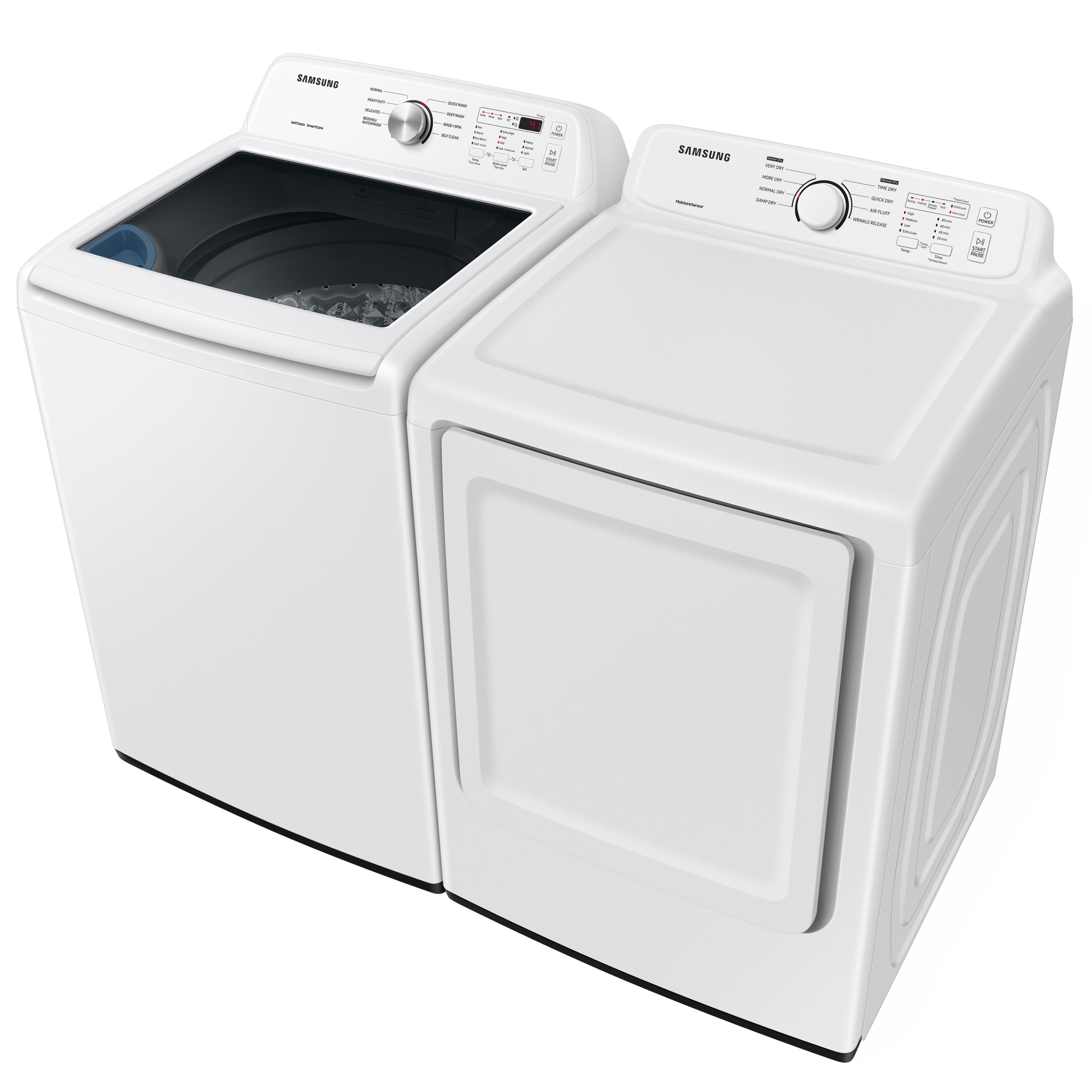 Lavadora de carga superior de alta eficiencia con agitador de 4.4 pies cúbicos (blanca) WA44A3205AW Samsung