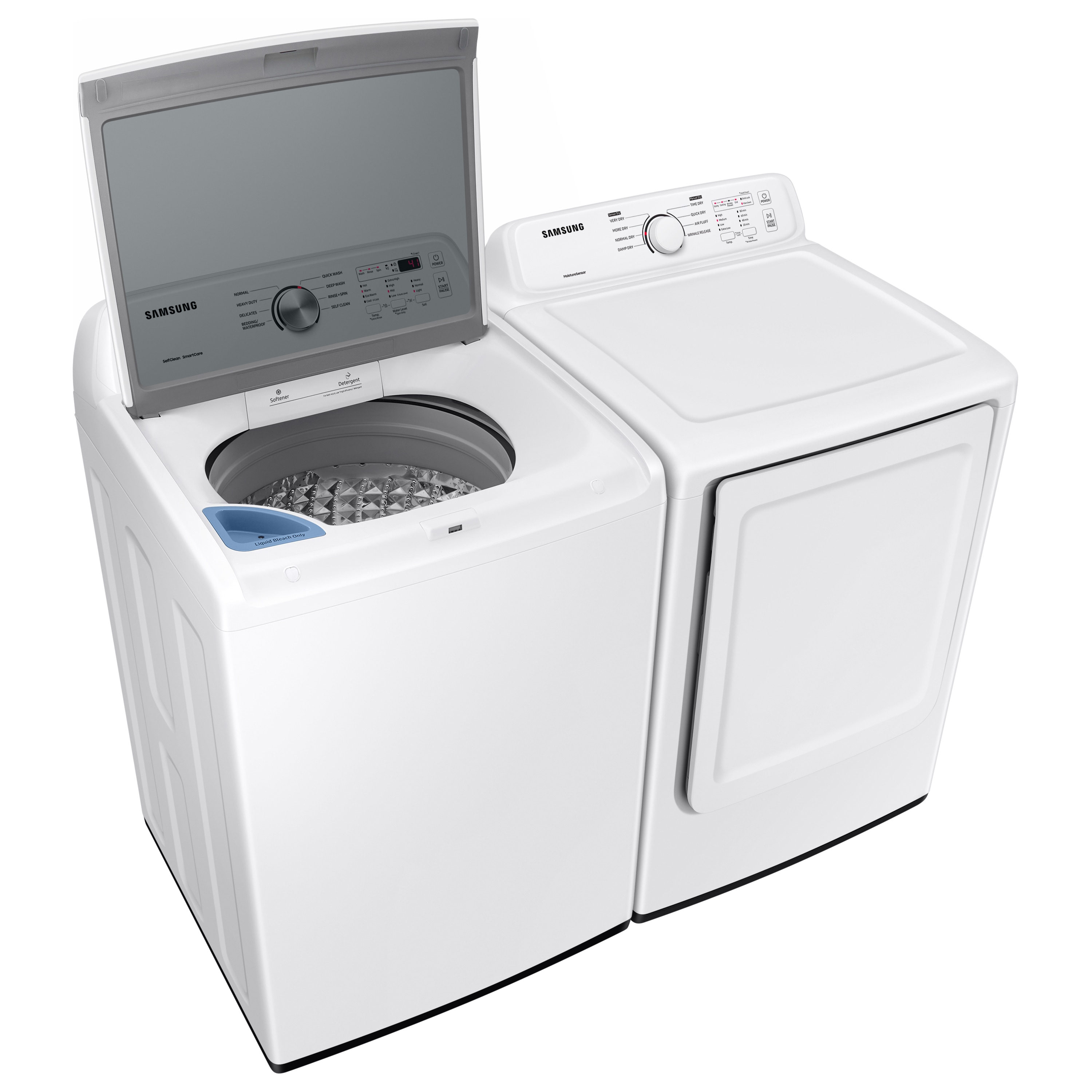 Lavadora de carga superior de alta eficiencia con agitador de 4.4 pies cúbicos (blanca) WA44A3205AW Samsung