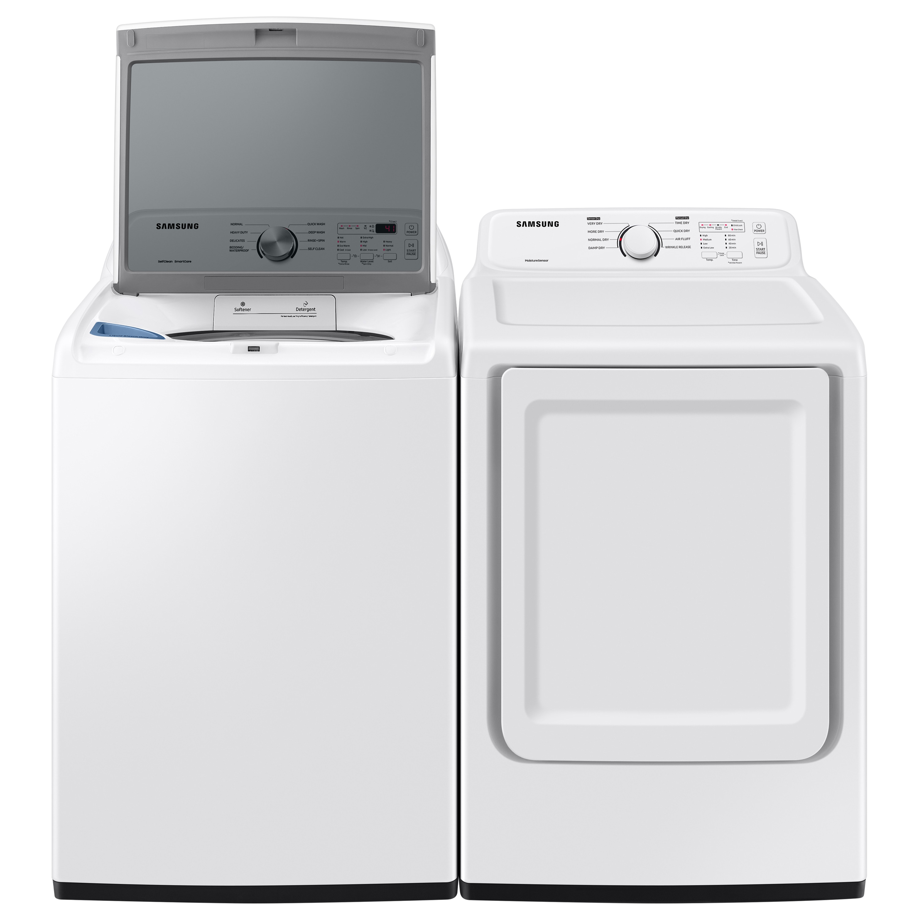 Lavadora de carga superior de alta eficiencia con agitador de 4.4 pies cúbicos (blanca) WA44A3205AW Samsung