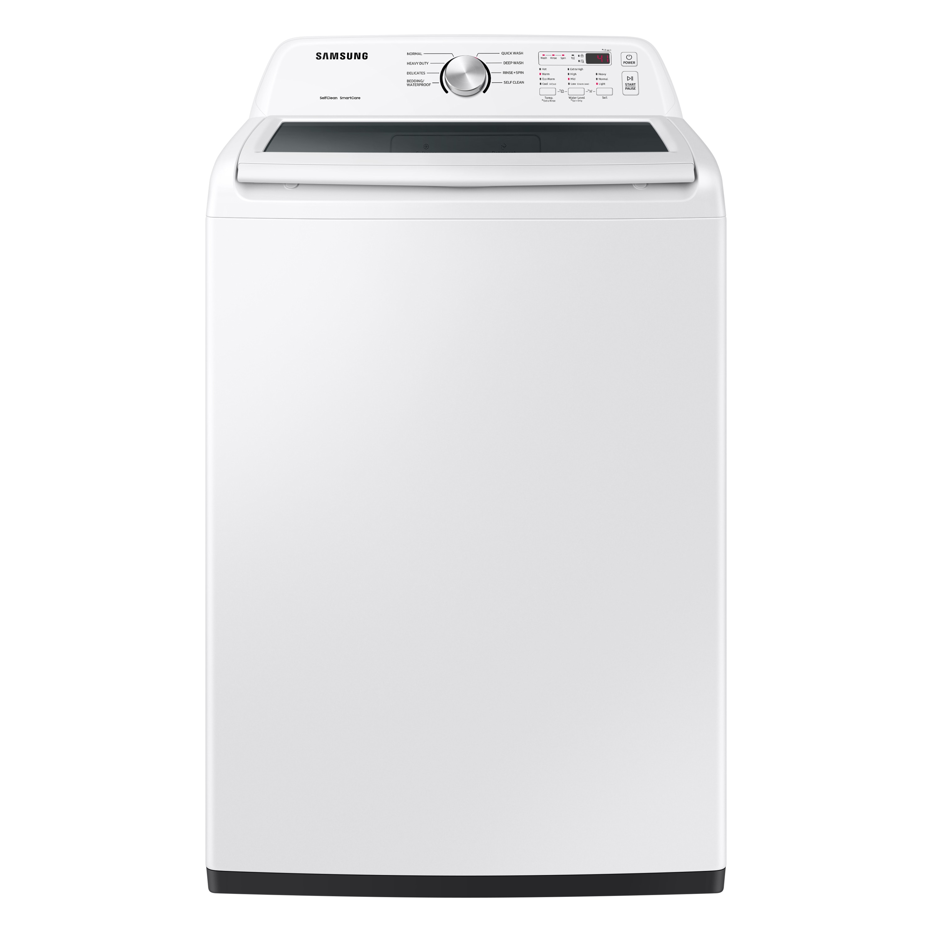 Lavadora de carga superior de alta eficiencia con agitador de 4.4 pies cúbicos (blanca) WA44A3205AW Samsung